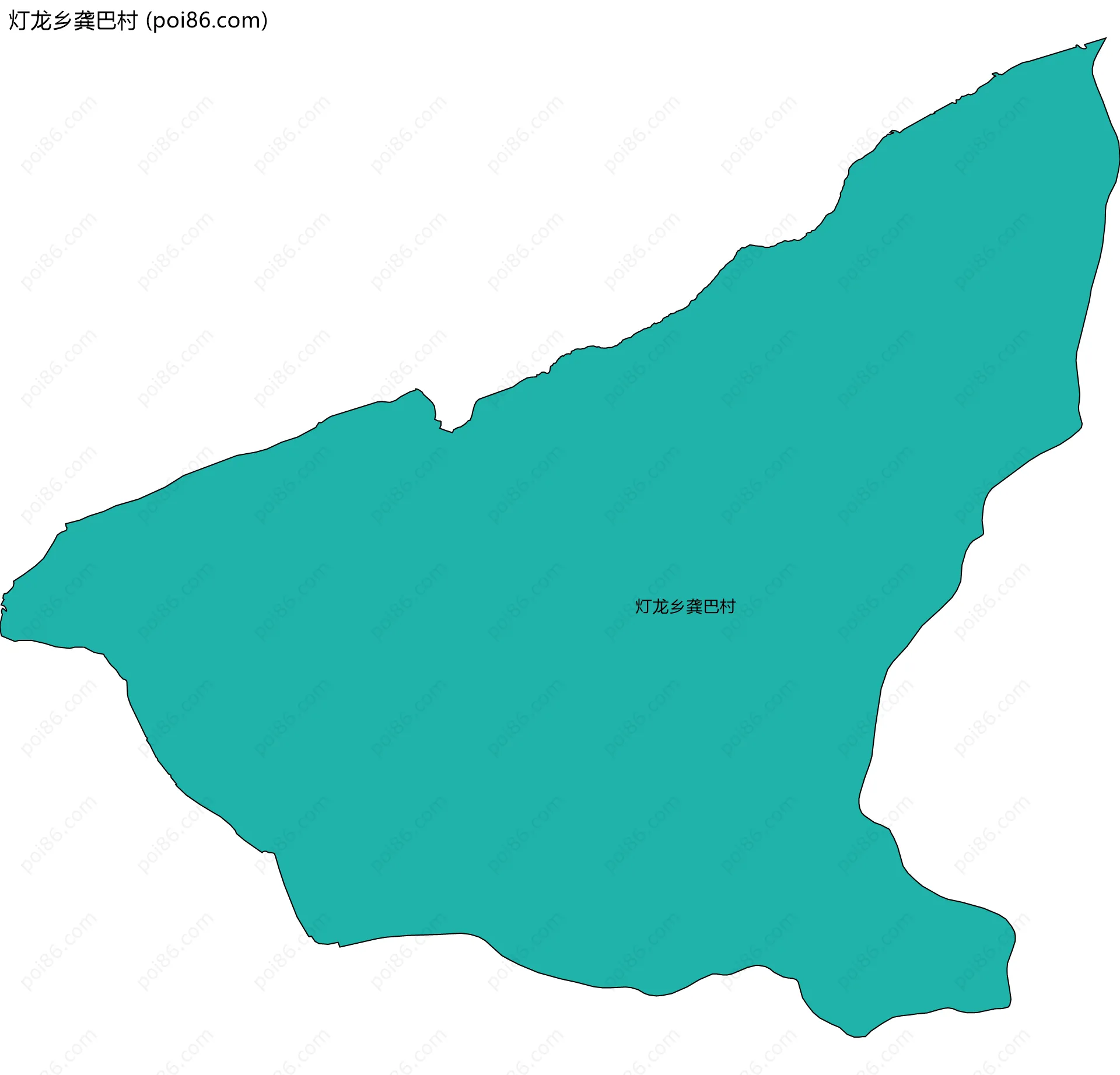 灯龙乡龚巴村边界地图