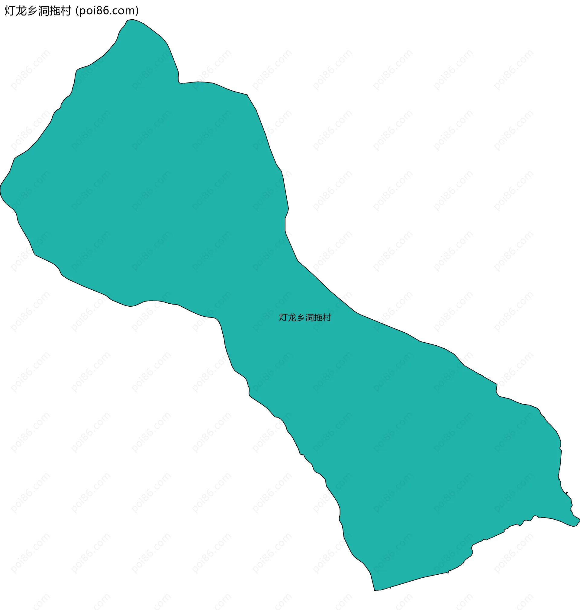 灯龙乡洞拖村边界地图