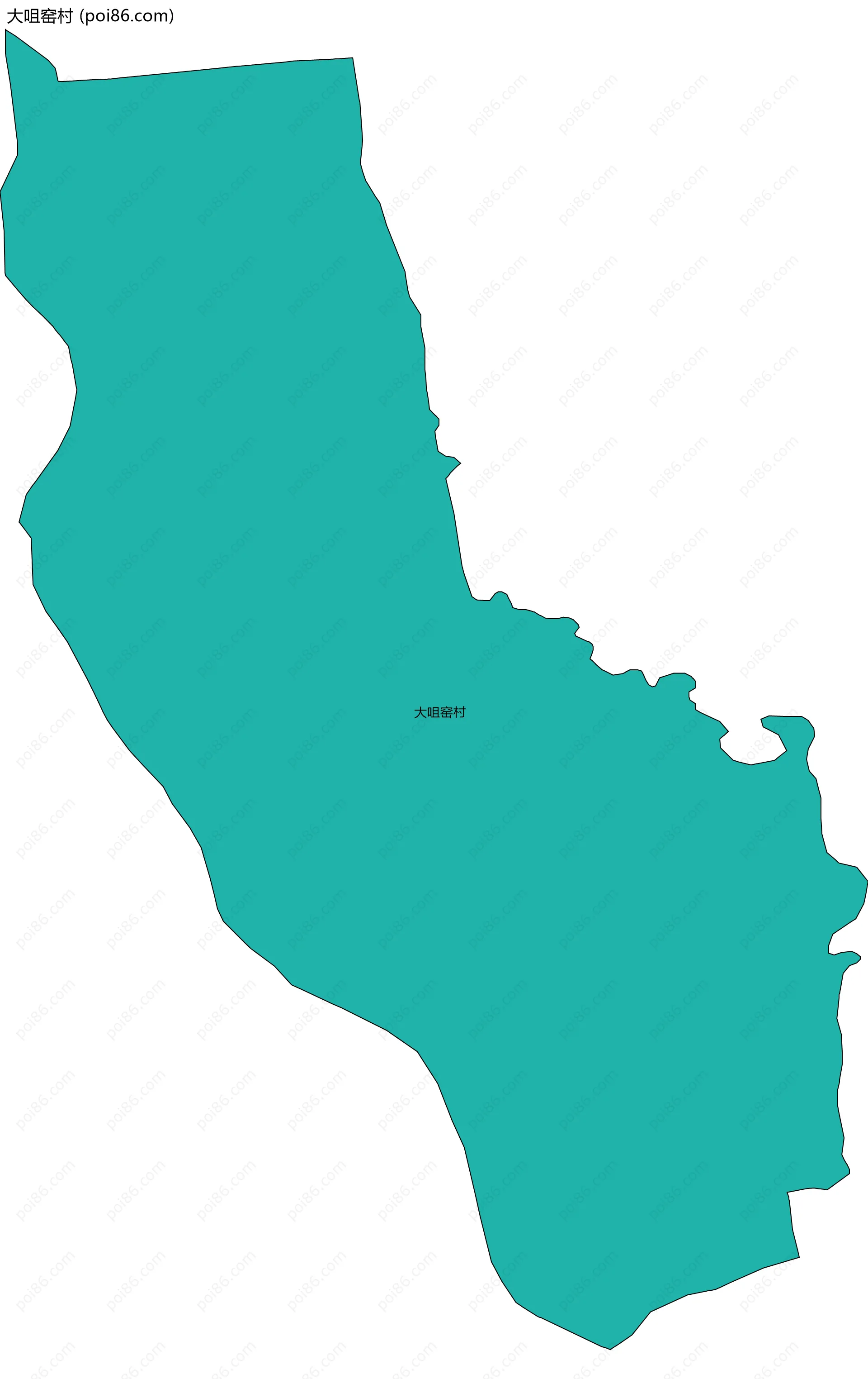 大咀窑村边界地图