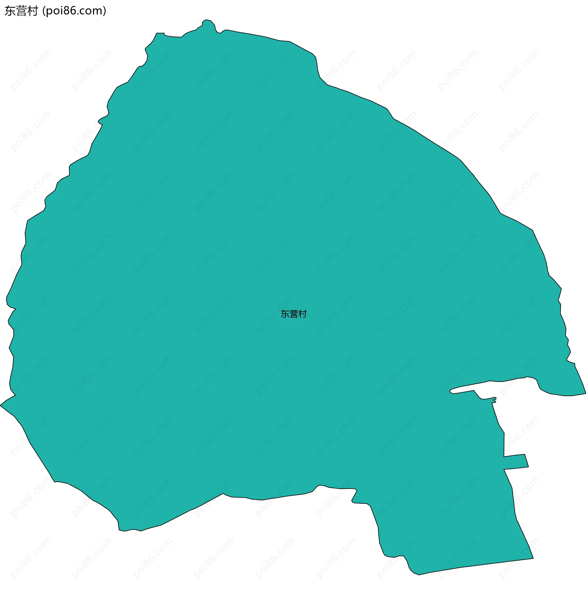 东营村边界地图