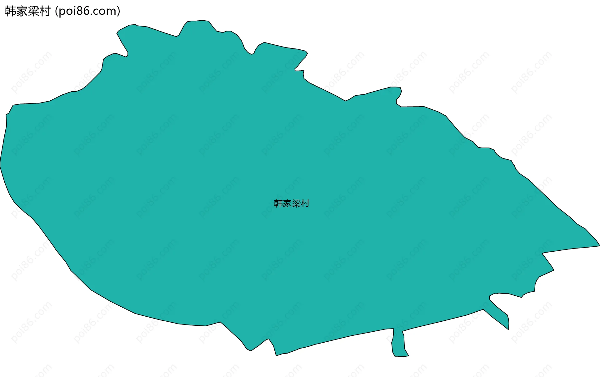 韩家梁村边界地图