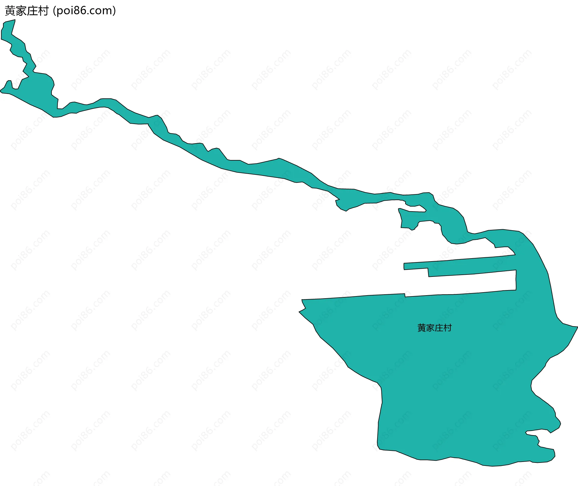黄家庄村边界地图