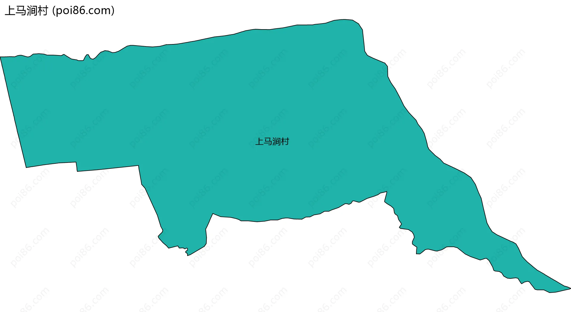 上马涧村边界地图