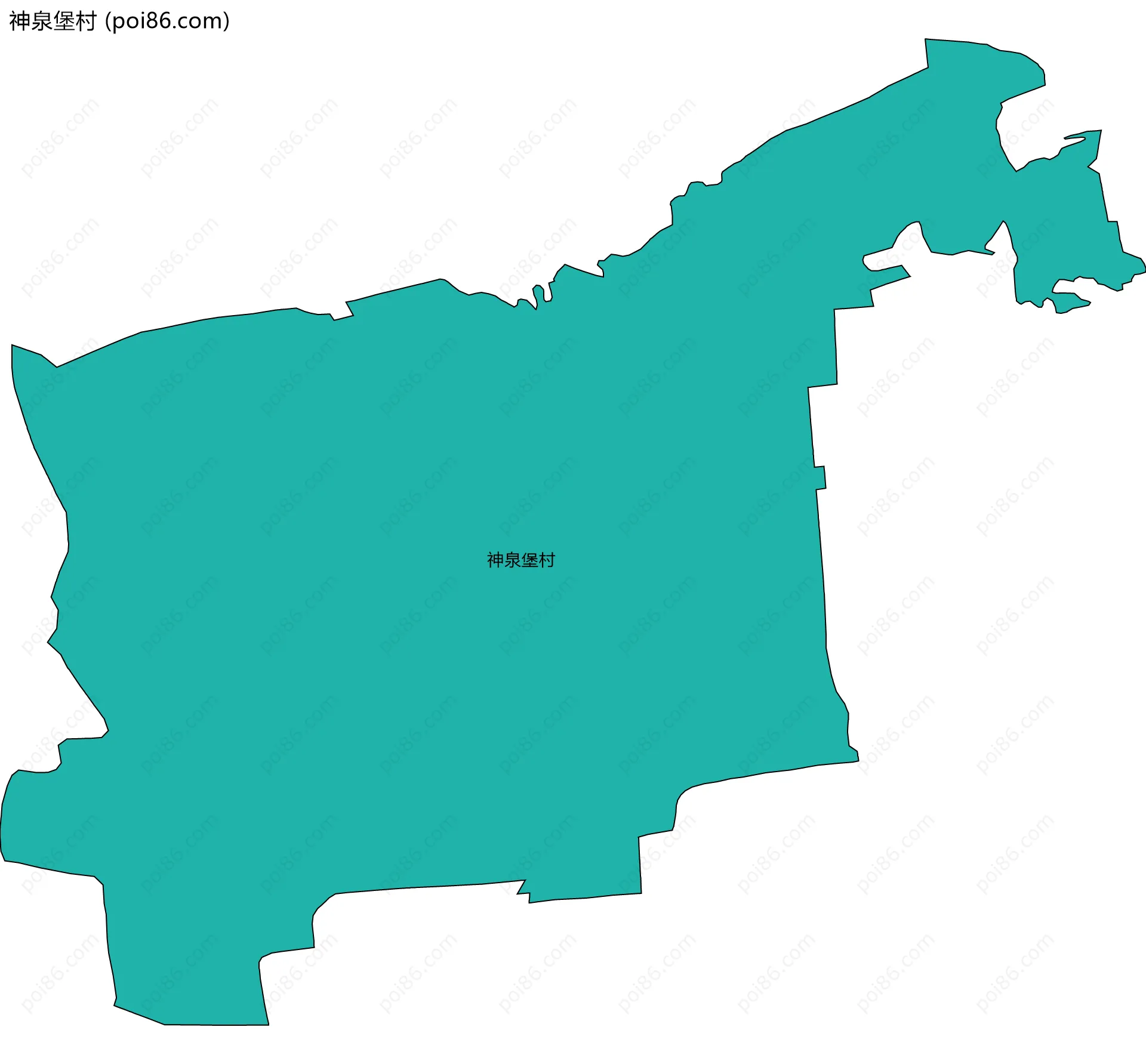 神泉堡村边界地图