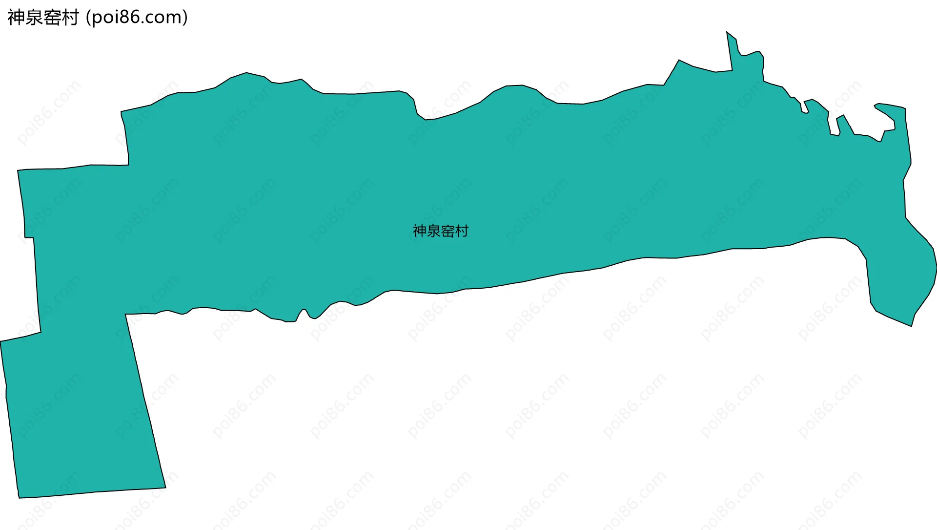 神泉窑村边界地图
