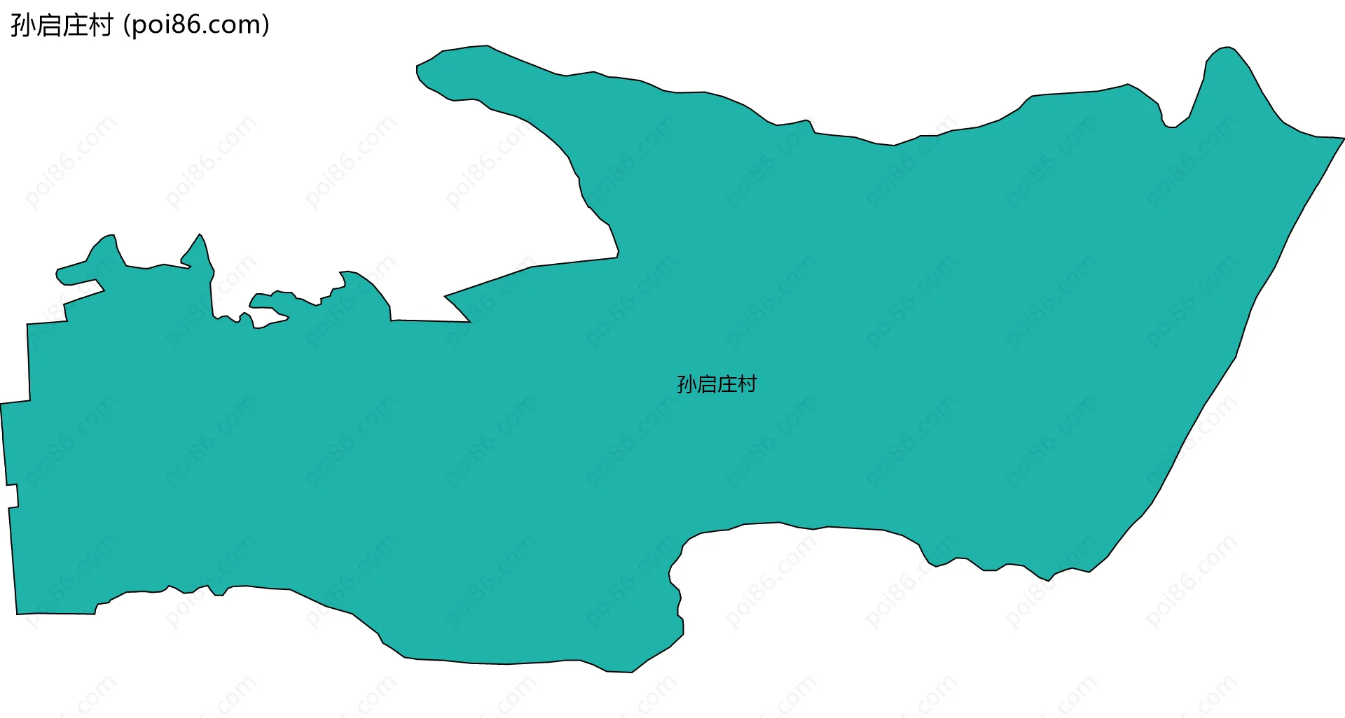 孙启庄村边界地图