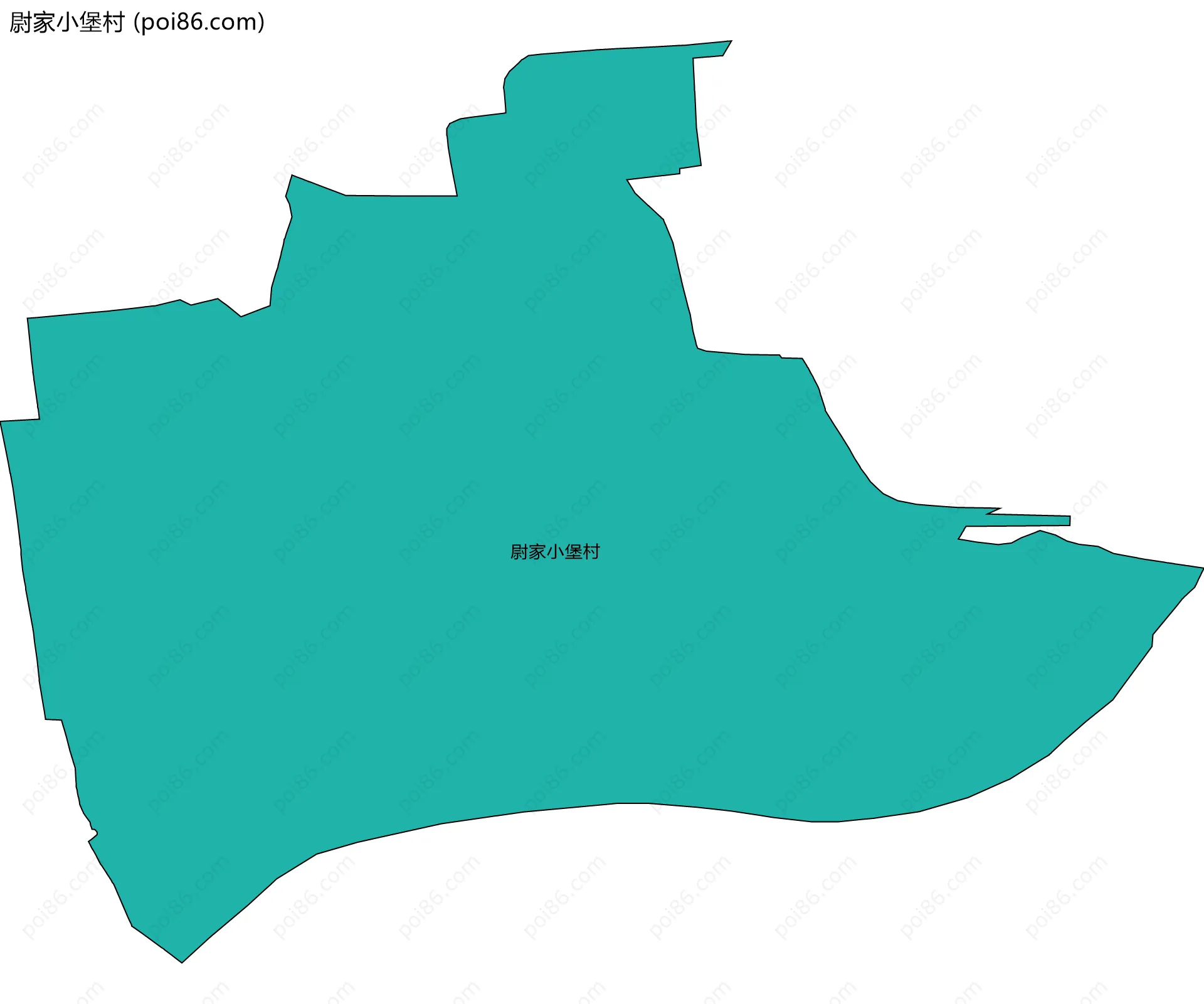 尉家小堡村边界地图