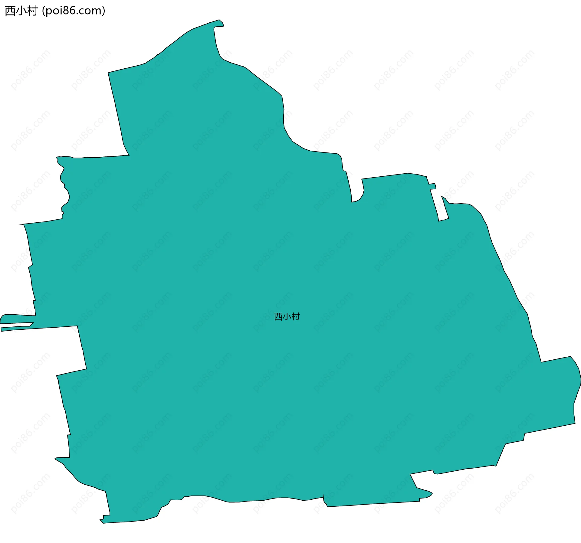西小村边界地图