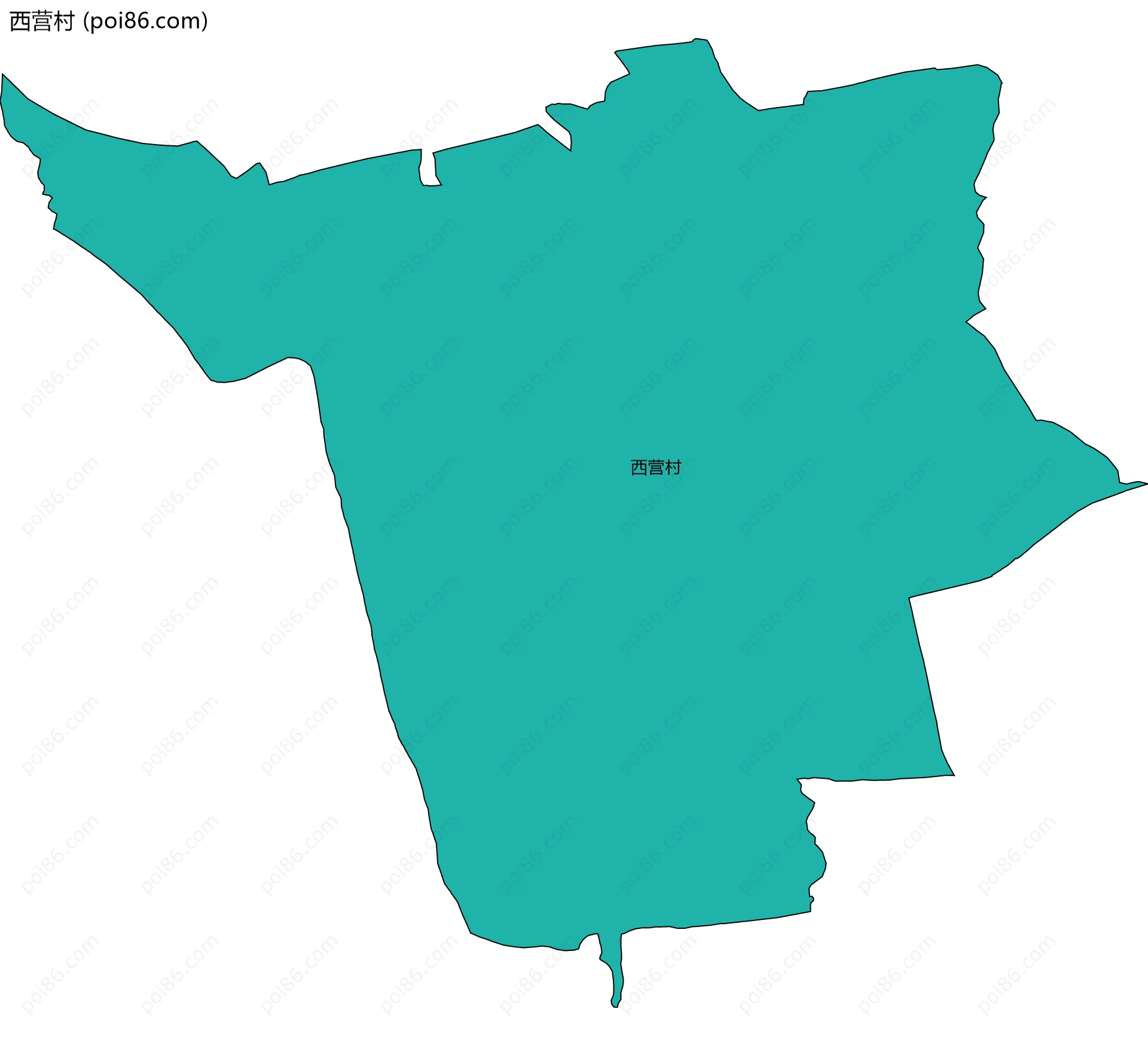 西营村边界地图
