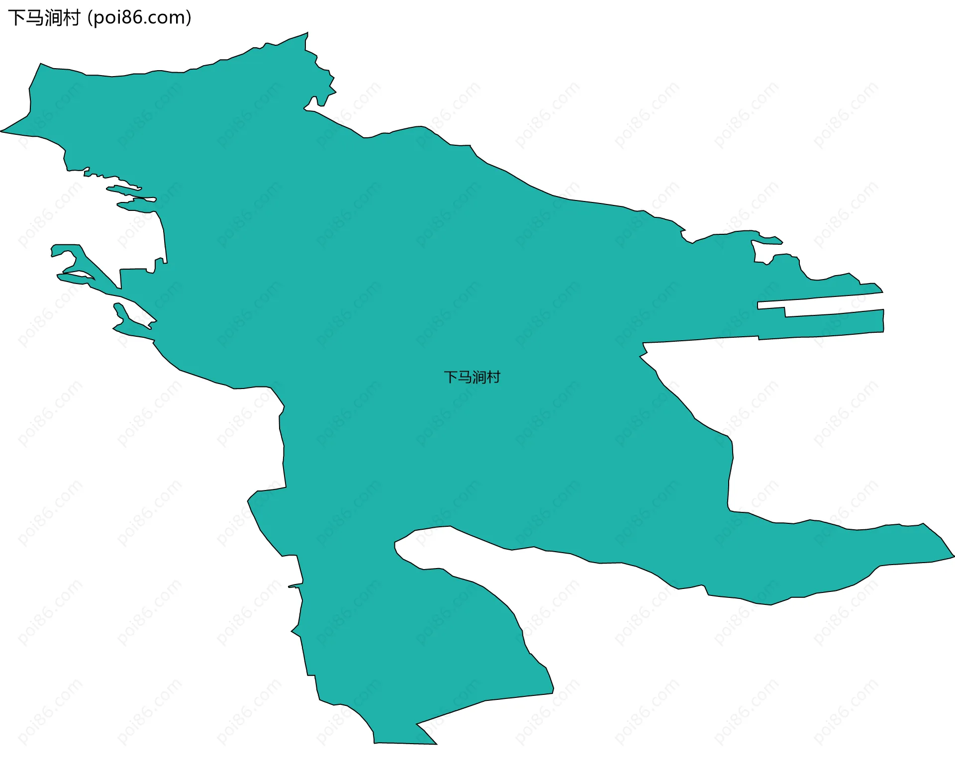 下马涧村边界地图