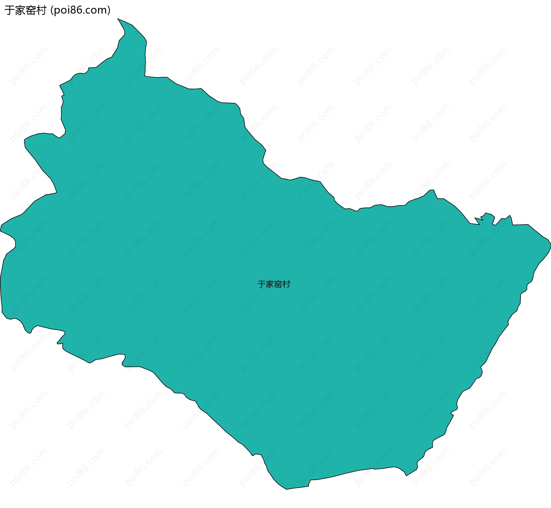 于家窑村边界地图