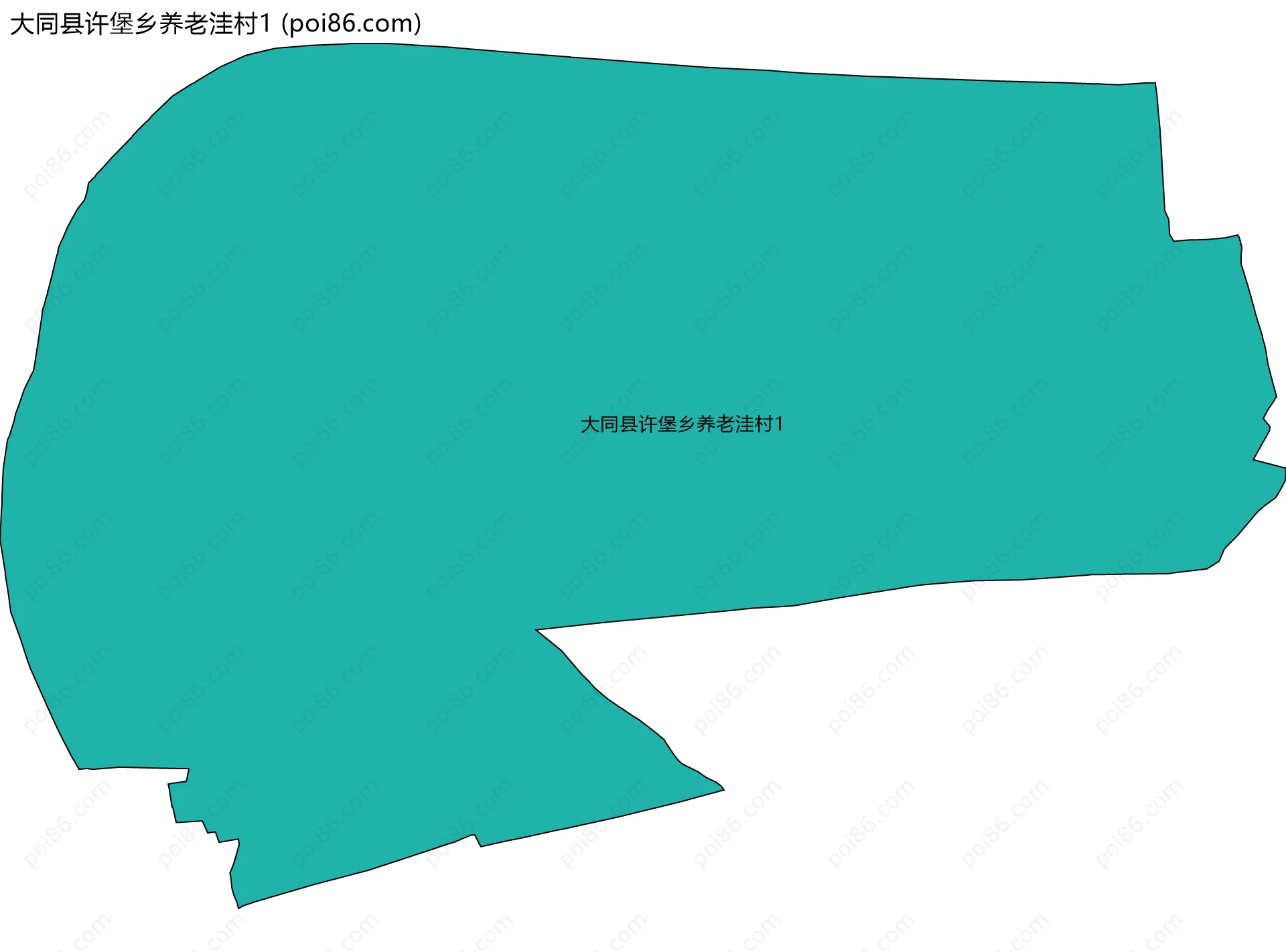 大同县许堡乡养老洼村1边界地图