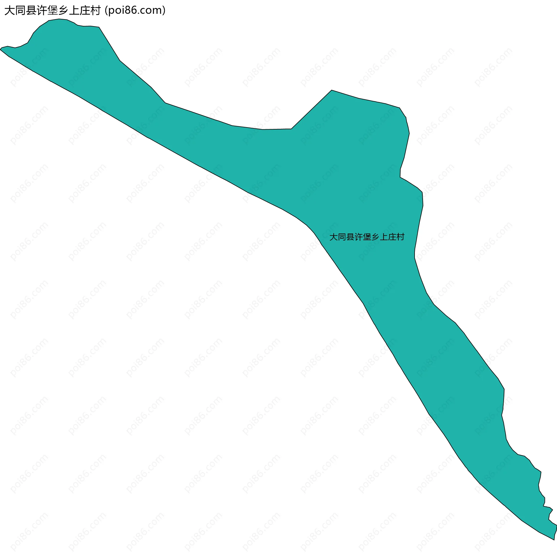 大同县许堡乡上庄村边界地图