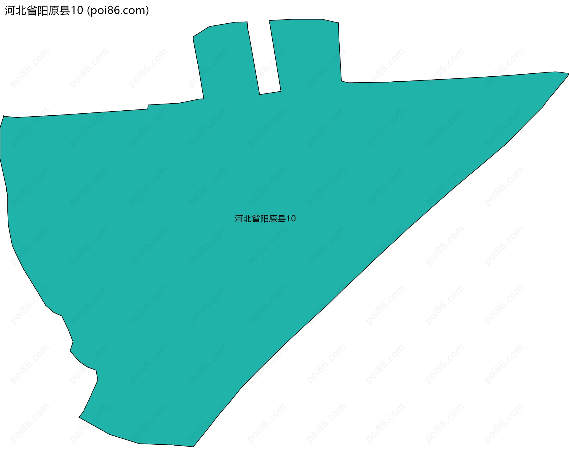 河北省阳原县10边界地图