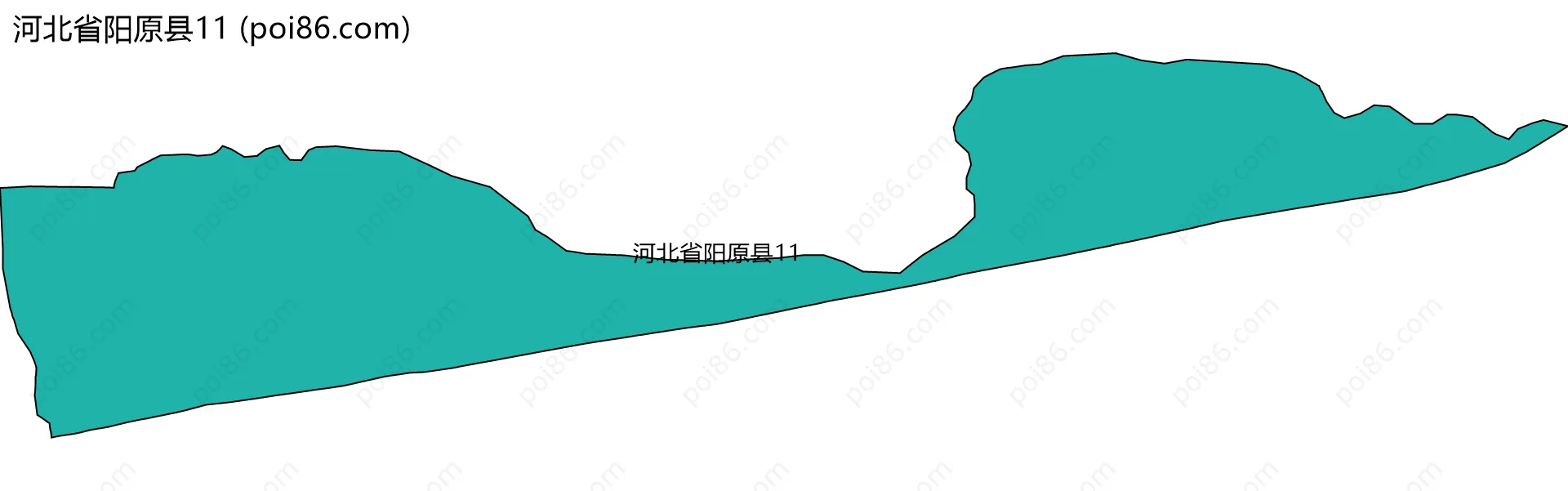 河北省阳原县11边界地图