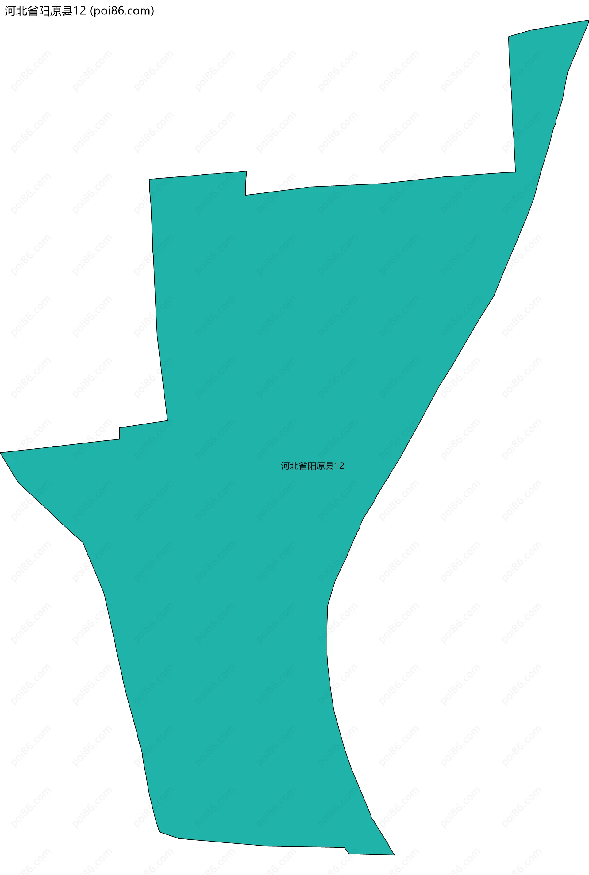 河北省阳原县12边界地图