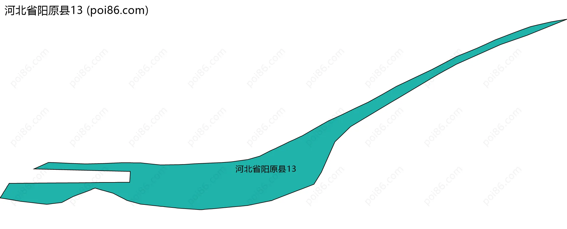 河北省阳原县13边界地图