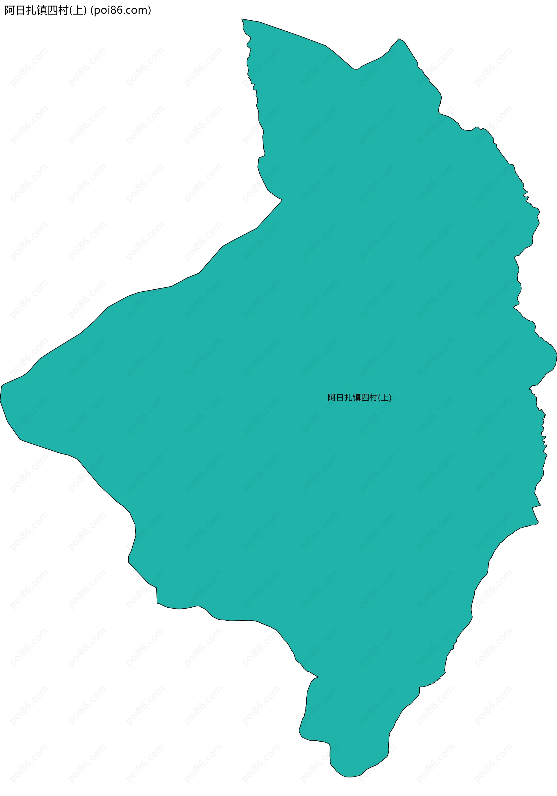 阿日扎镇四村(上)边界地图