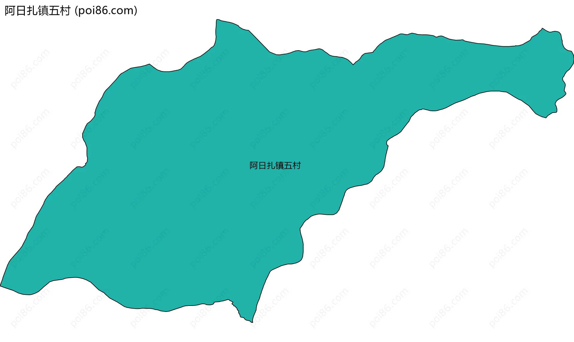 阿日扎镇五村边界地图