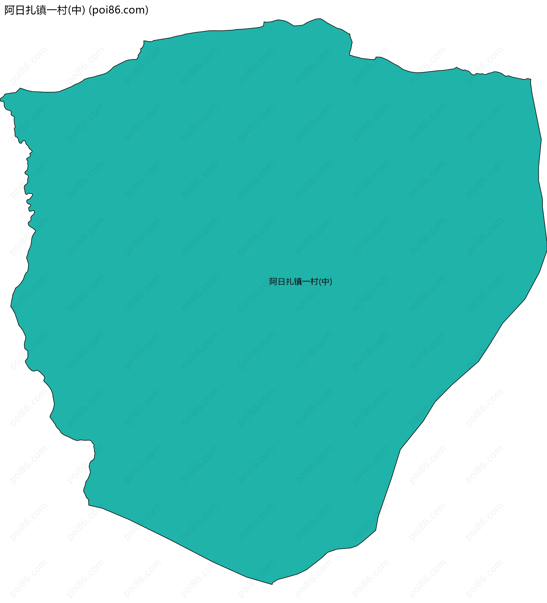 阿日扎镇一村(中)边界地图