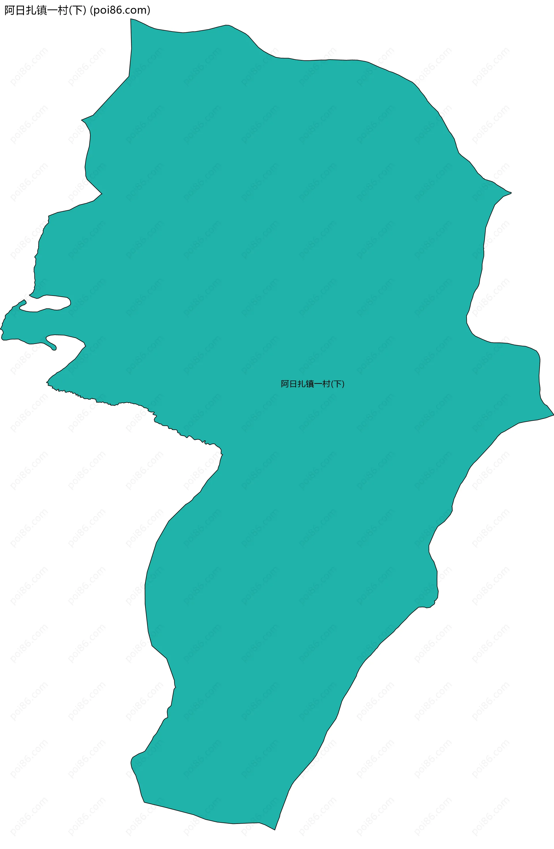 阿日扎镇一村(下)边界地图