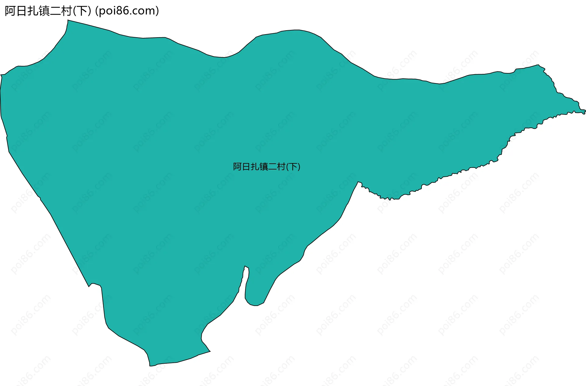 阿日扎镇二村(下)边界地图
