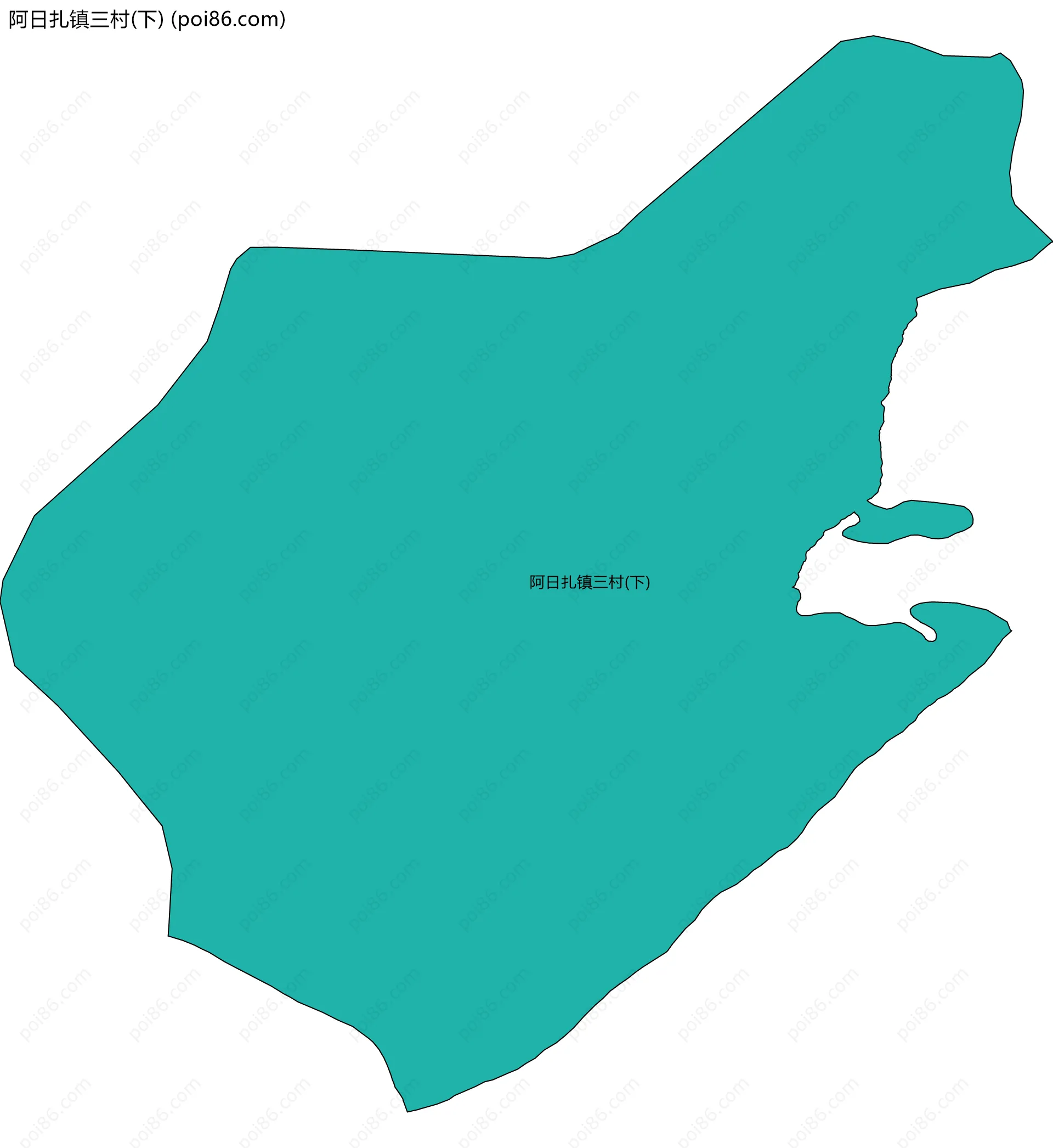 阿日扎镇三村(下)边界地图
