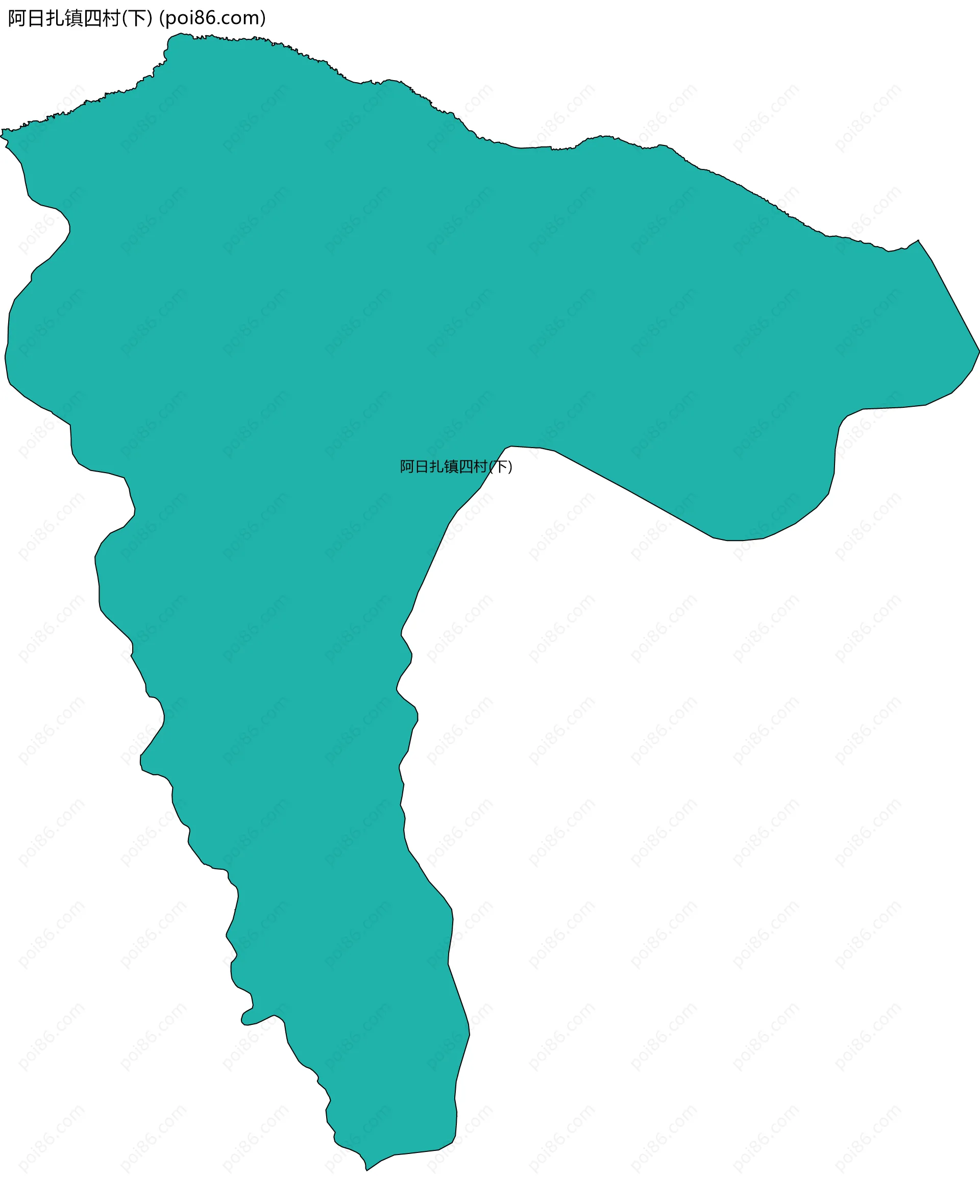 阿日扎镇四村(下)边界地图