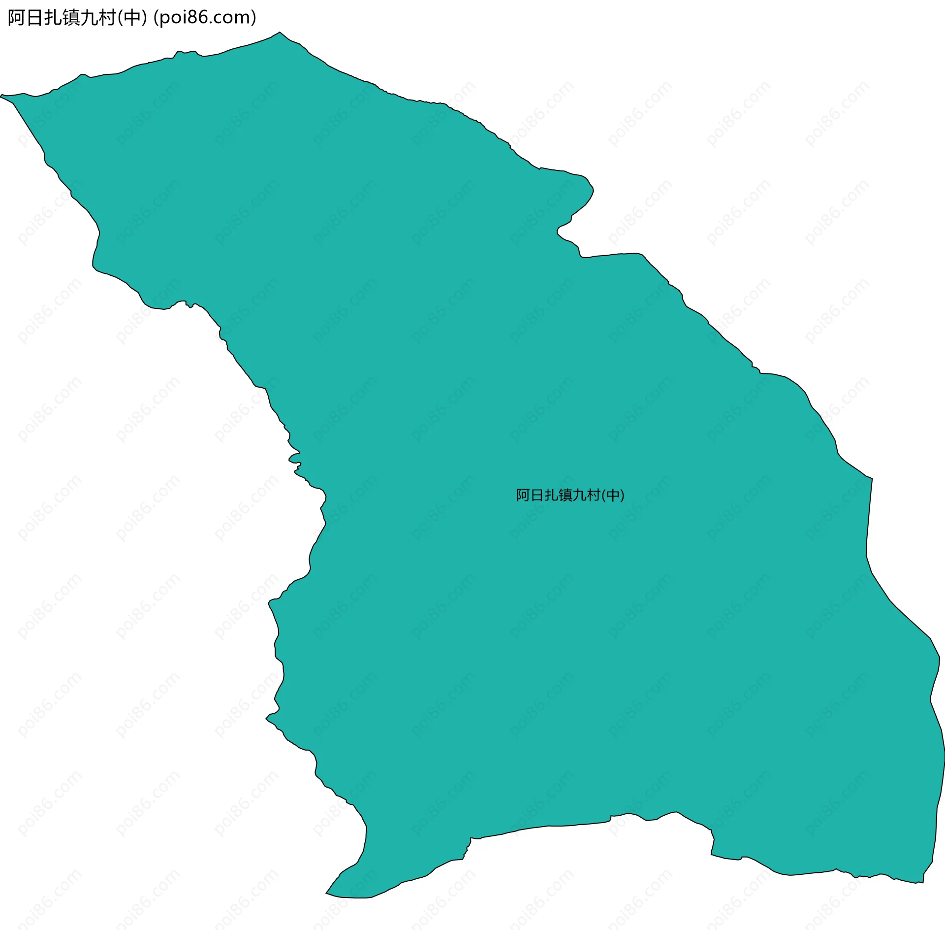 阿日扎镇九村(中)边界地图