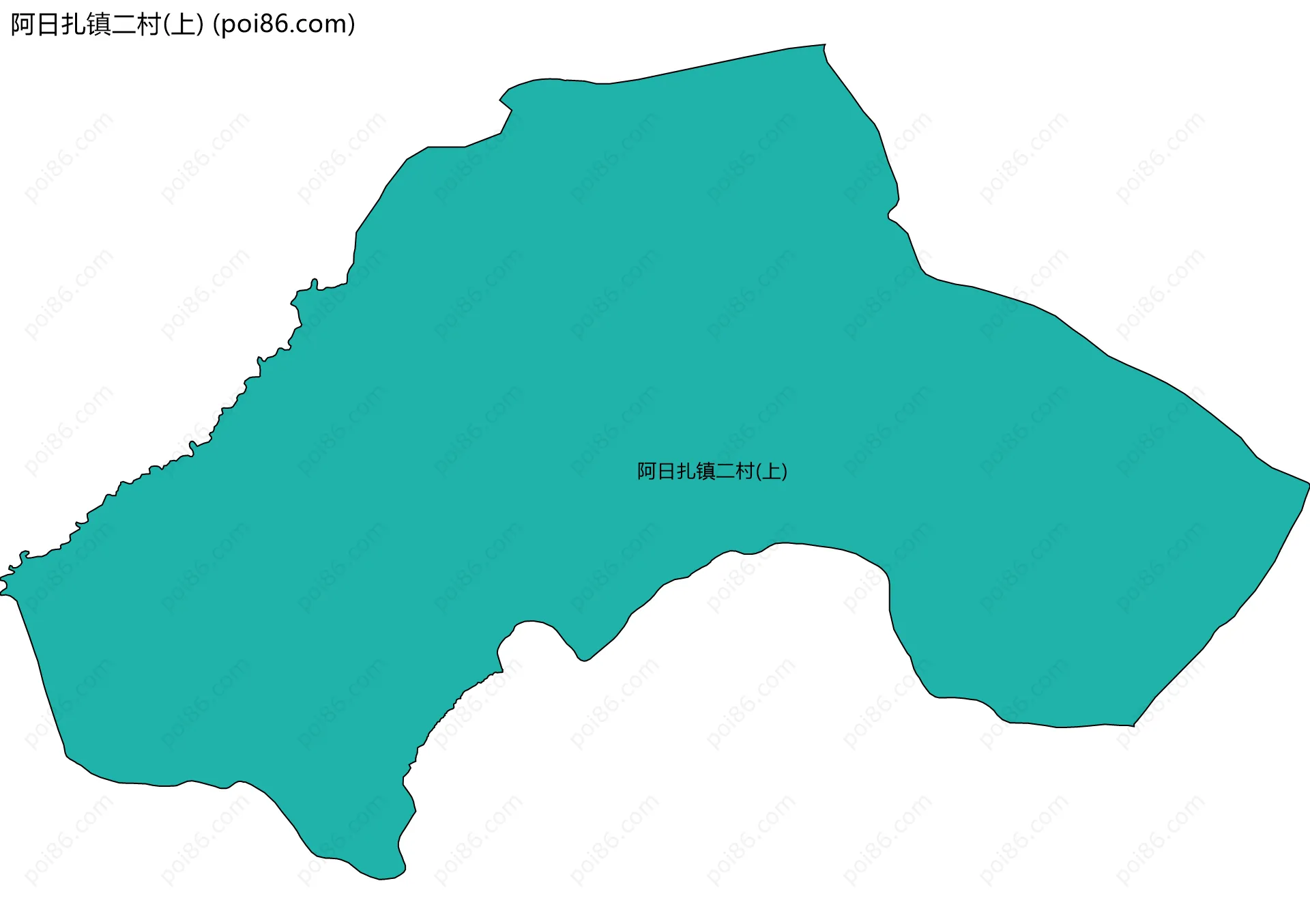 阿日扎镇二村(上)边界地图