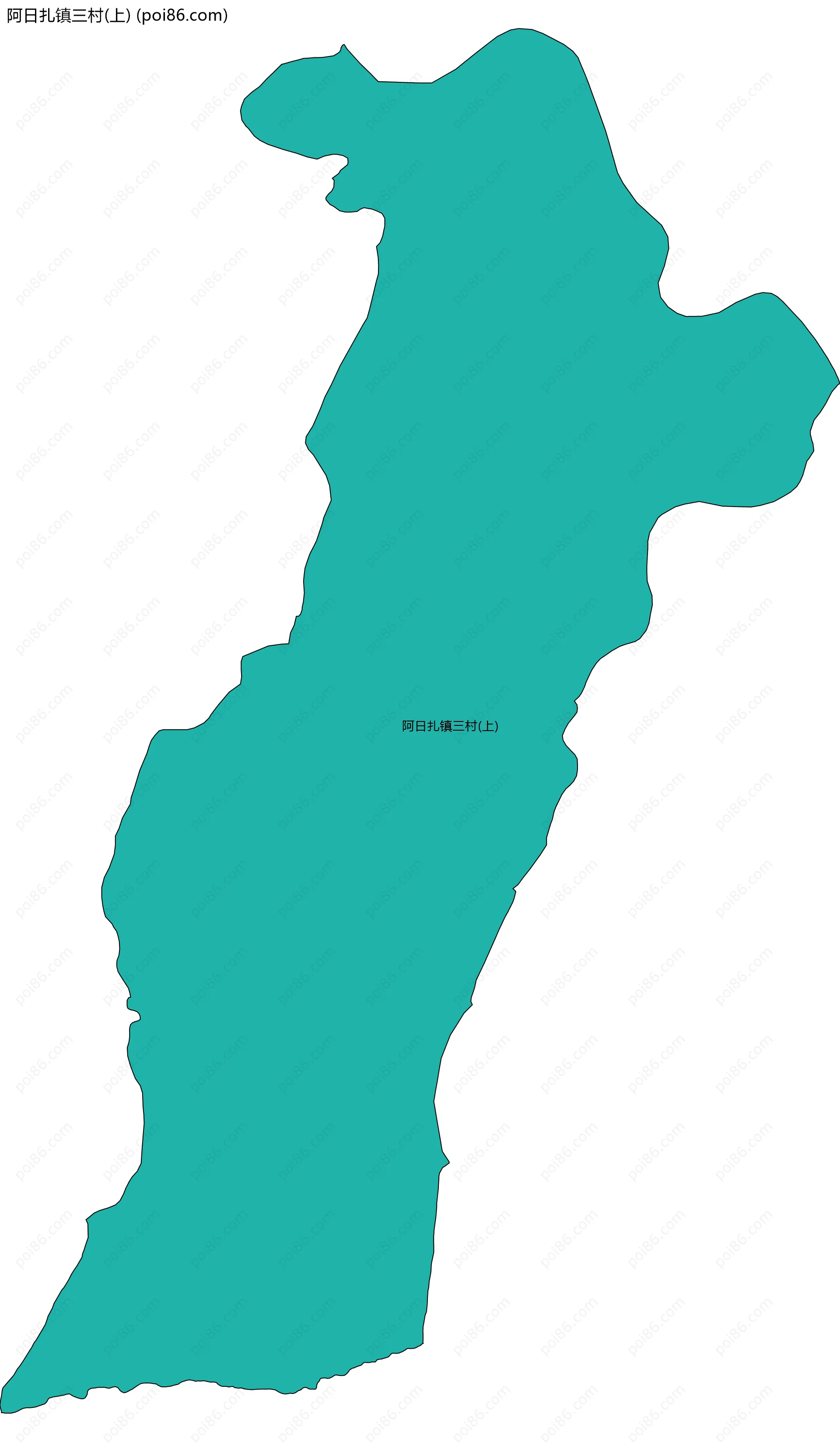 阿日扎镇三村(上)边界地图