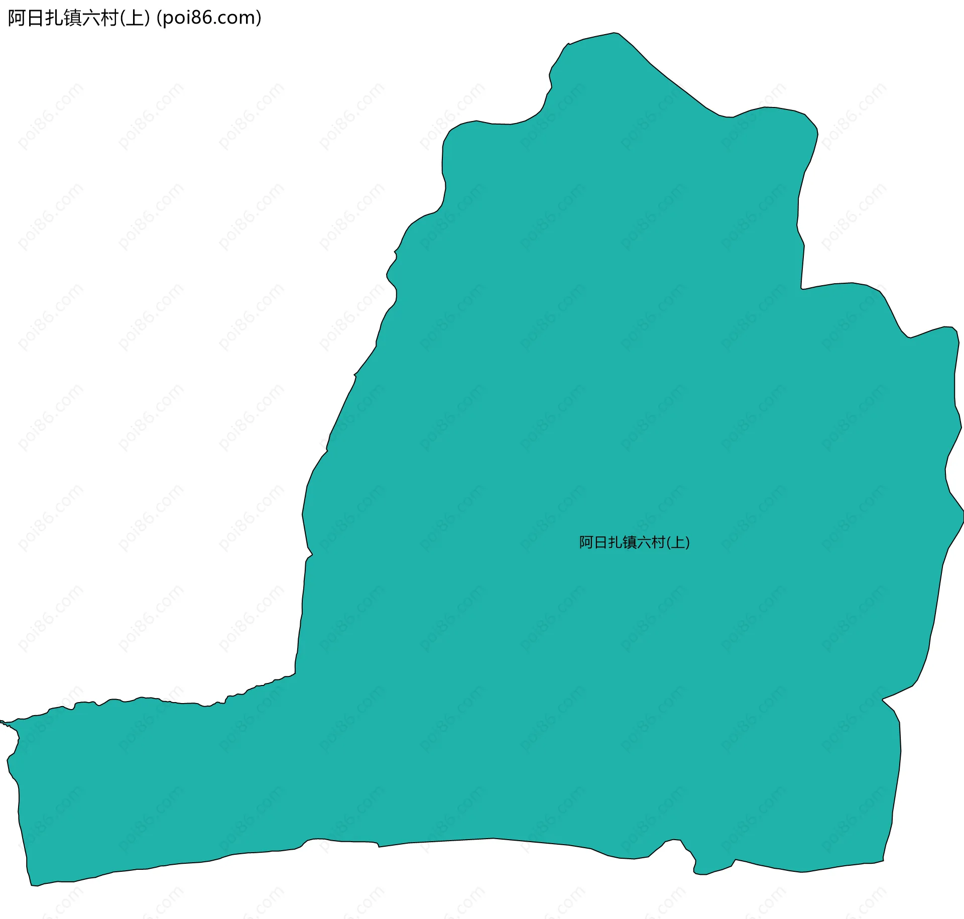 阿日扎镇六村(上)边界地图