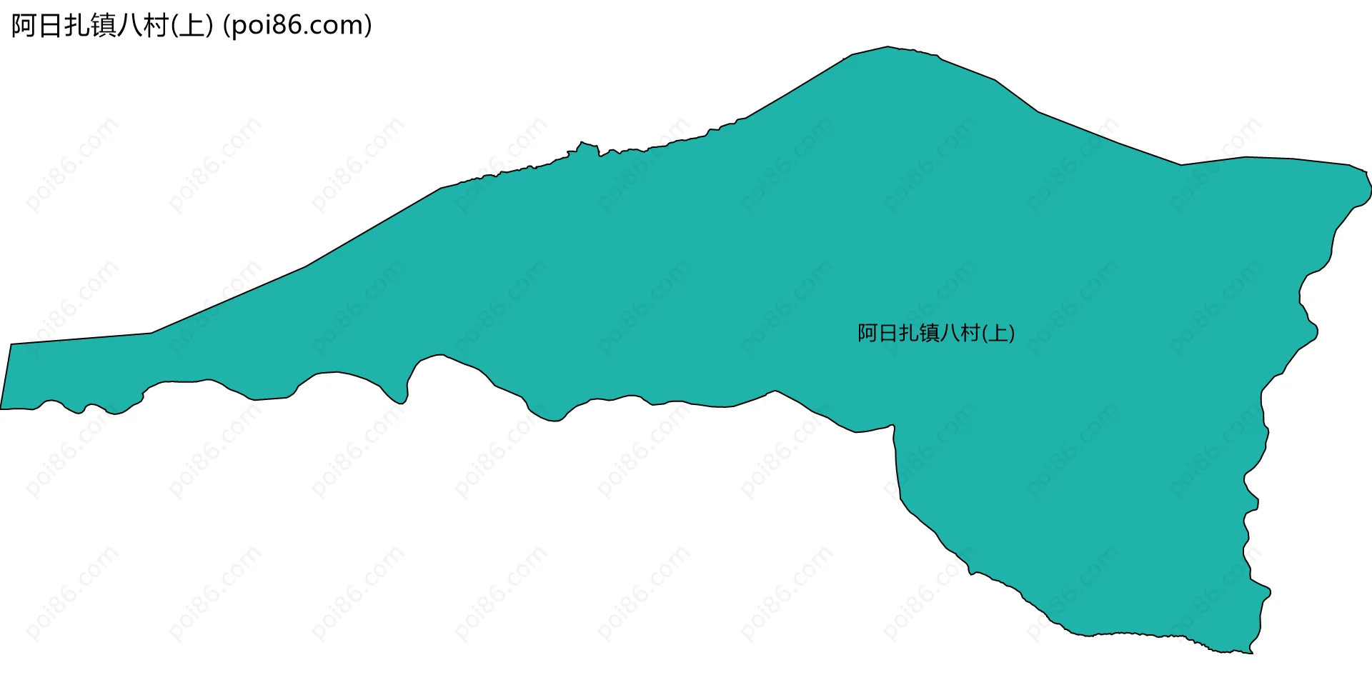 阿日扎镇八村(上)边界地图