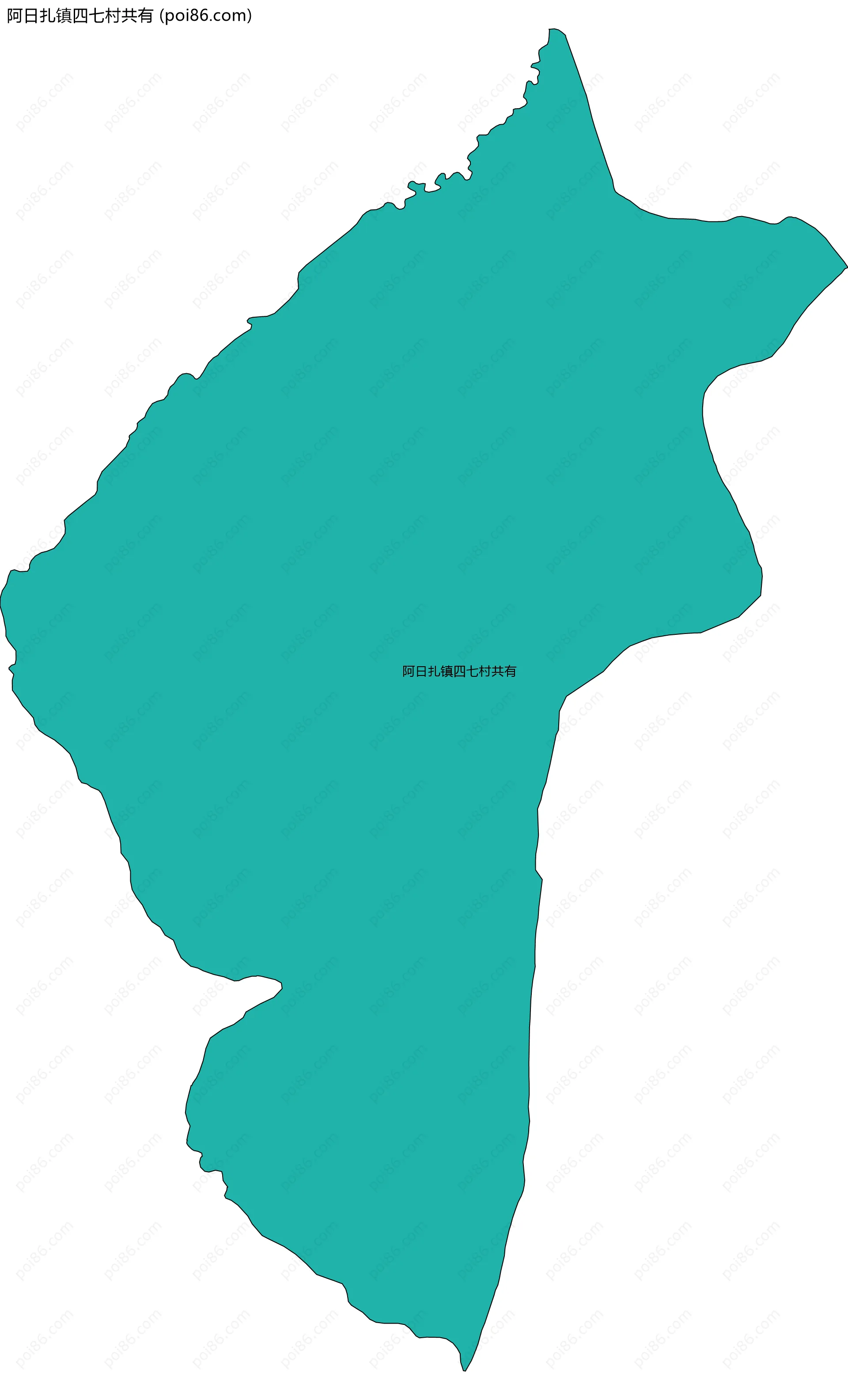 阿日扎镇四七村共有边界地图