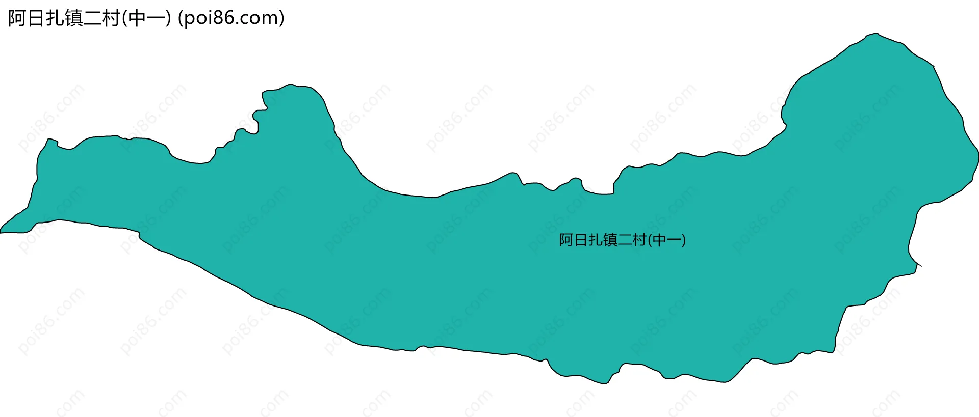 阿日扎镇二村(中一)边界地图