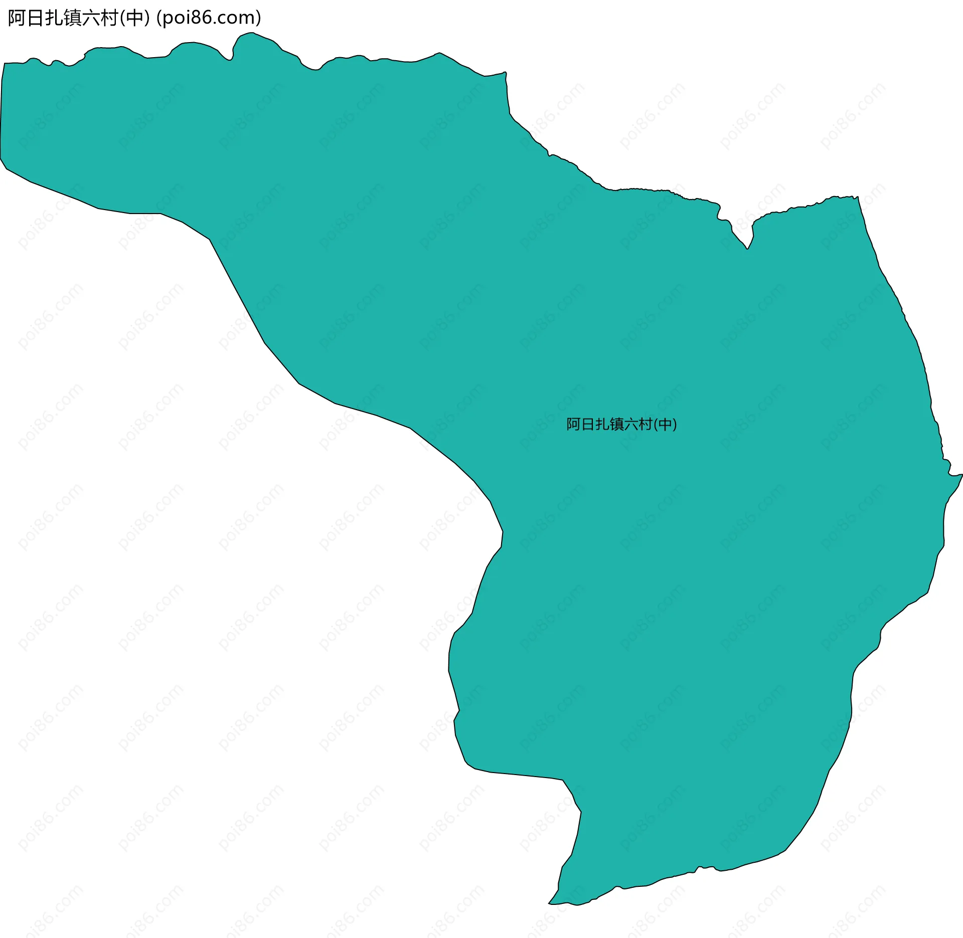 阿日扎镇六村(中)边界地图