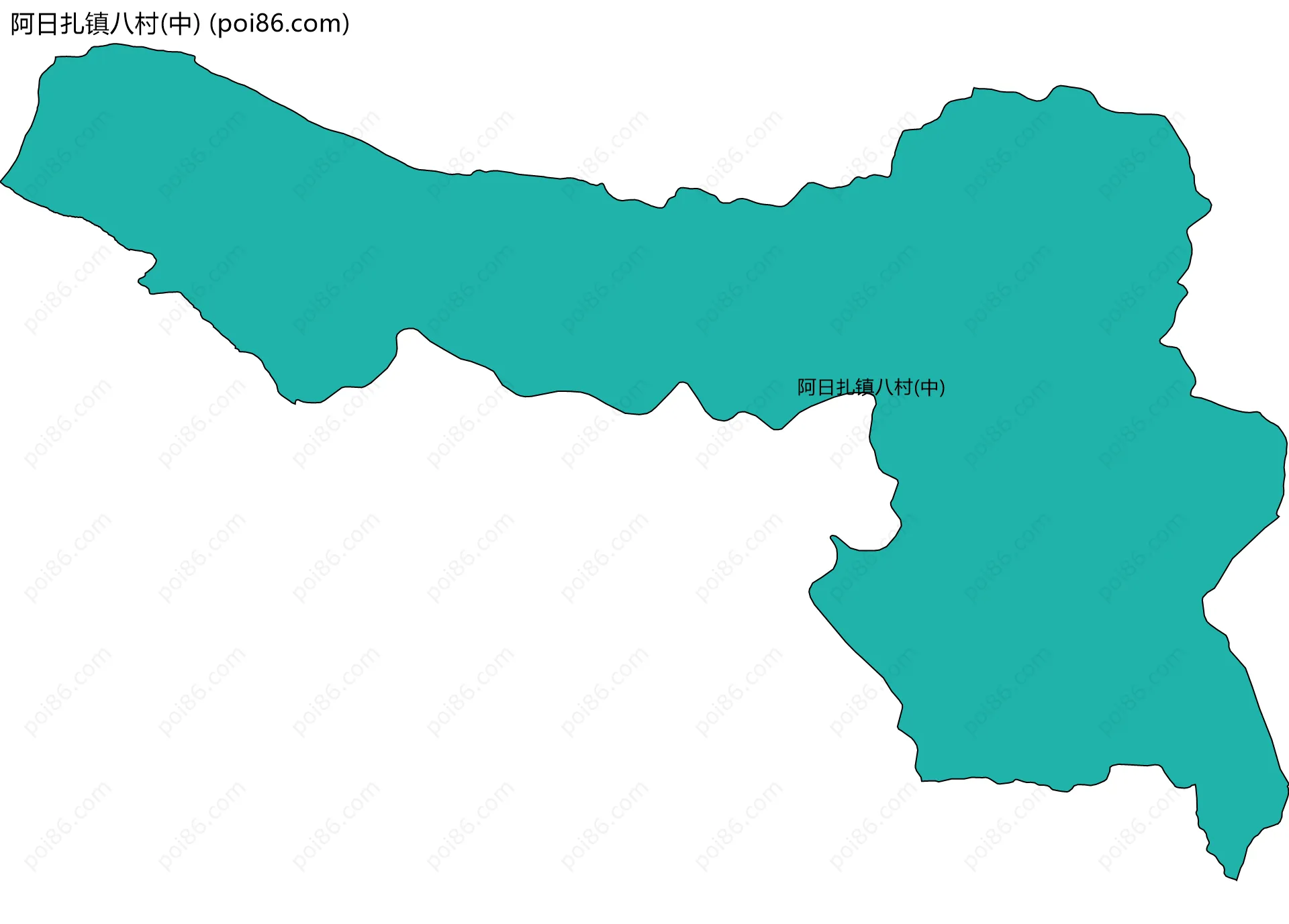 阿日扎镇八村(中)边界地图