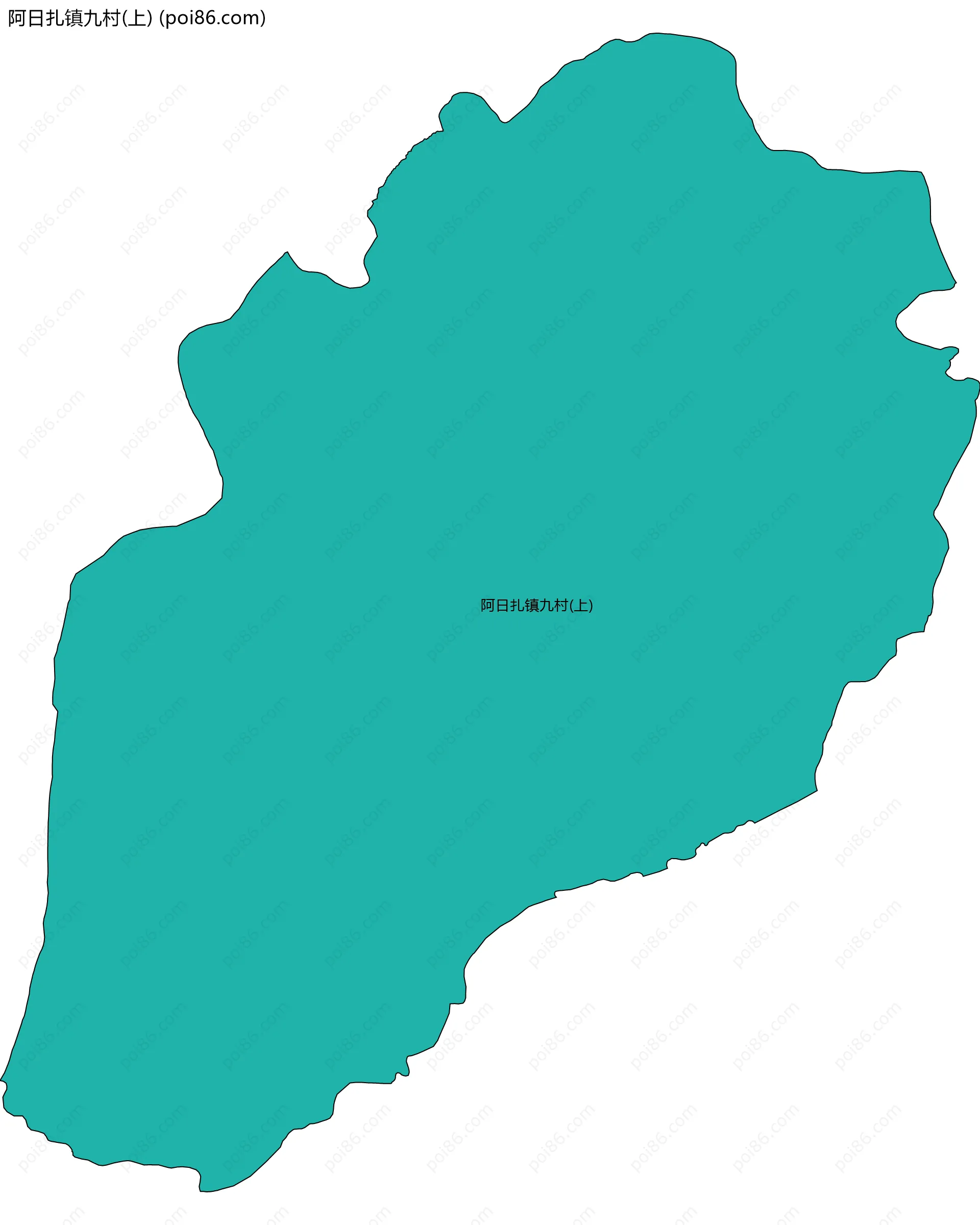 阿日扎镇九村(上)边界地图