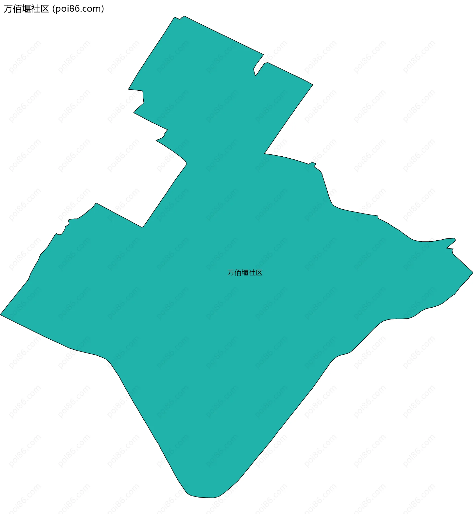 万佰堰社区边界地图