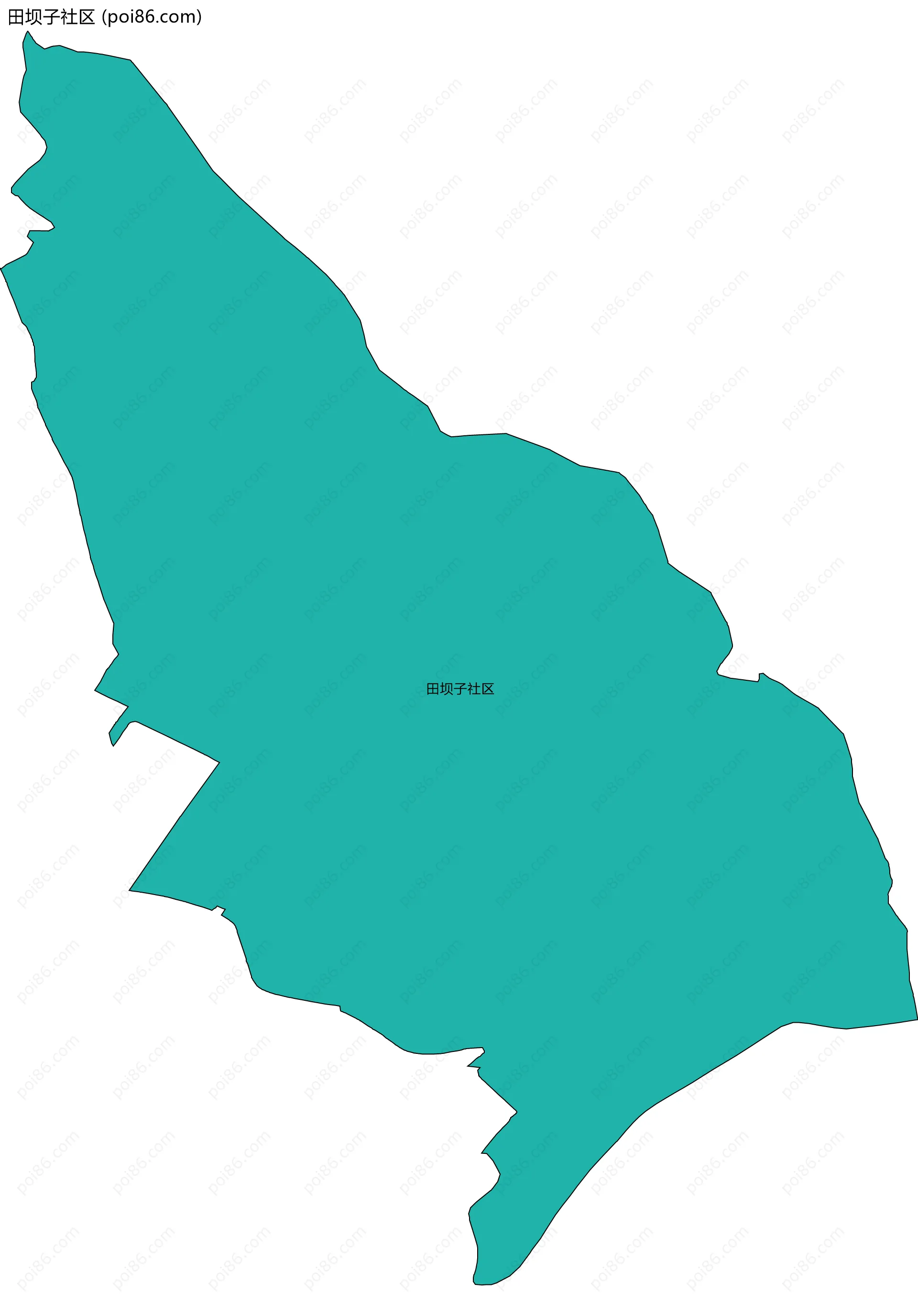 田坝子社区边界地图