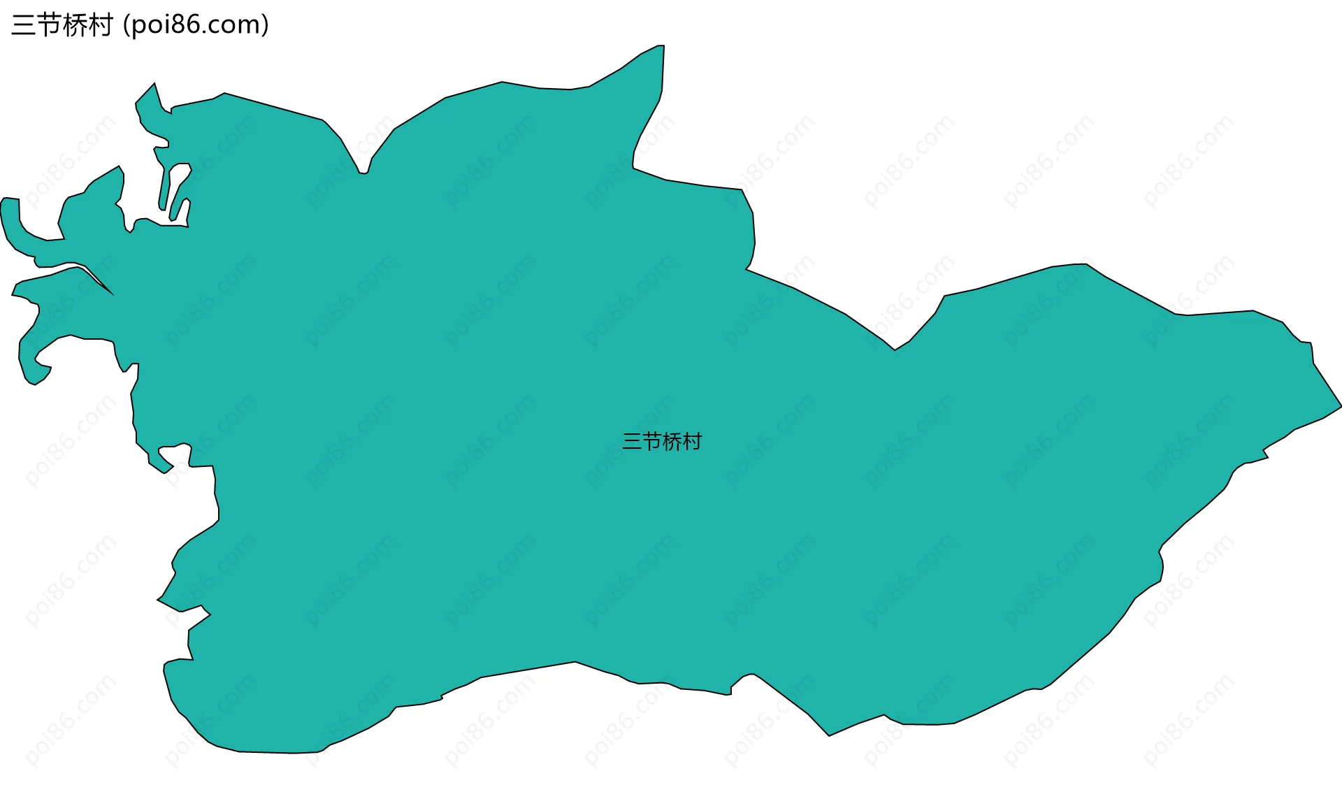 三节桥村边界地图