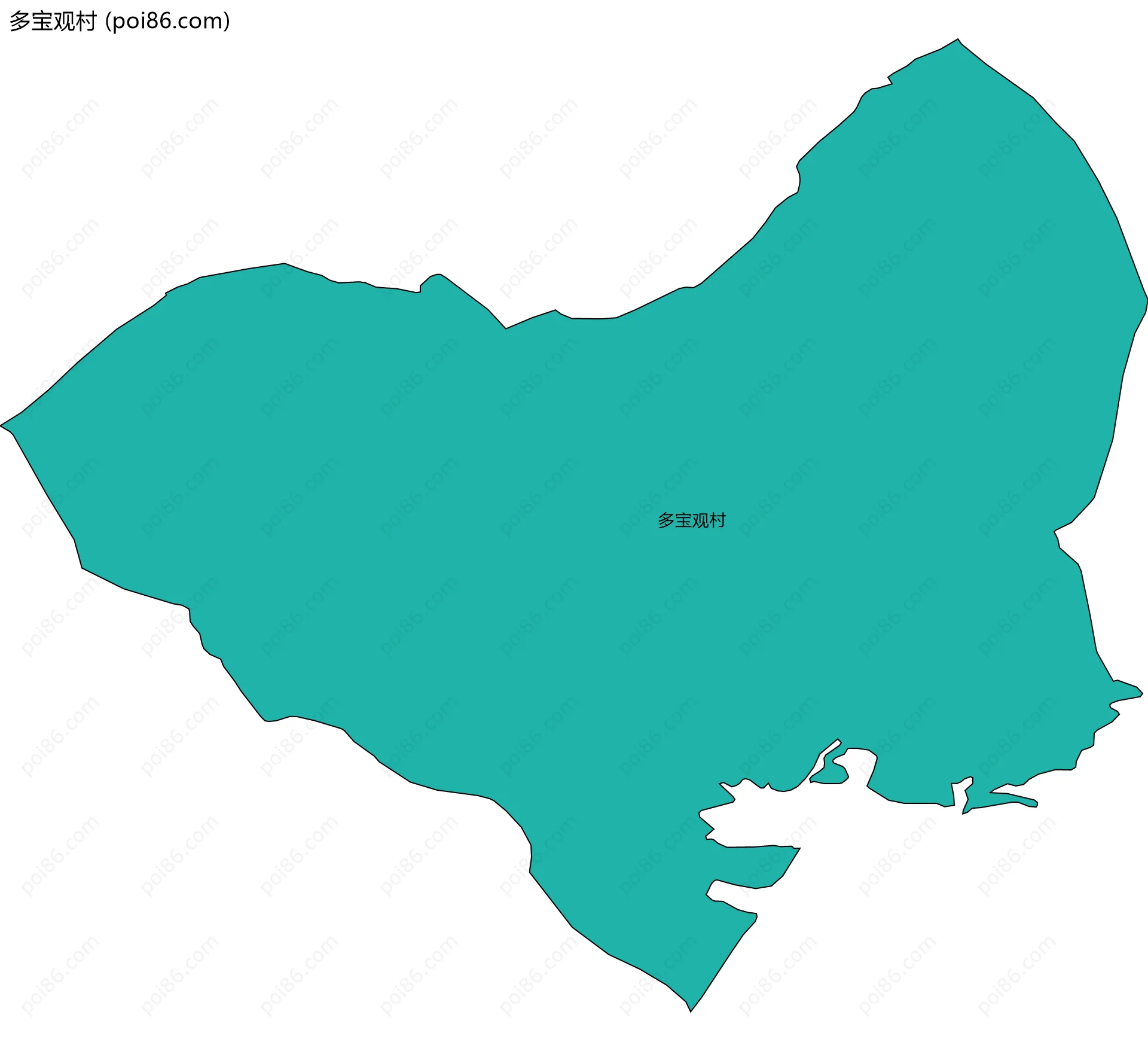 多宝观村边界地图