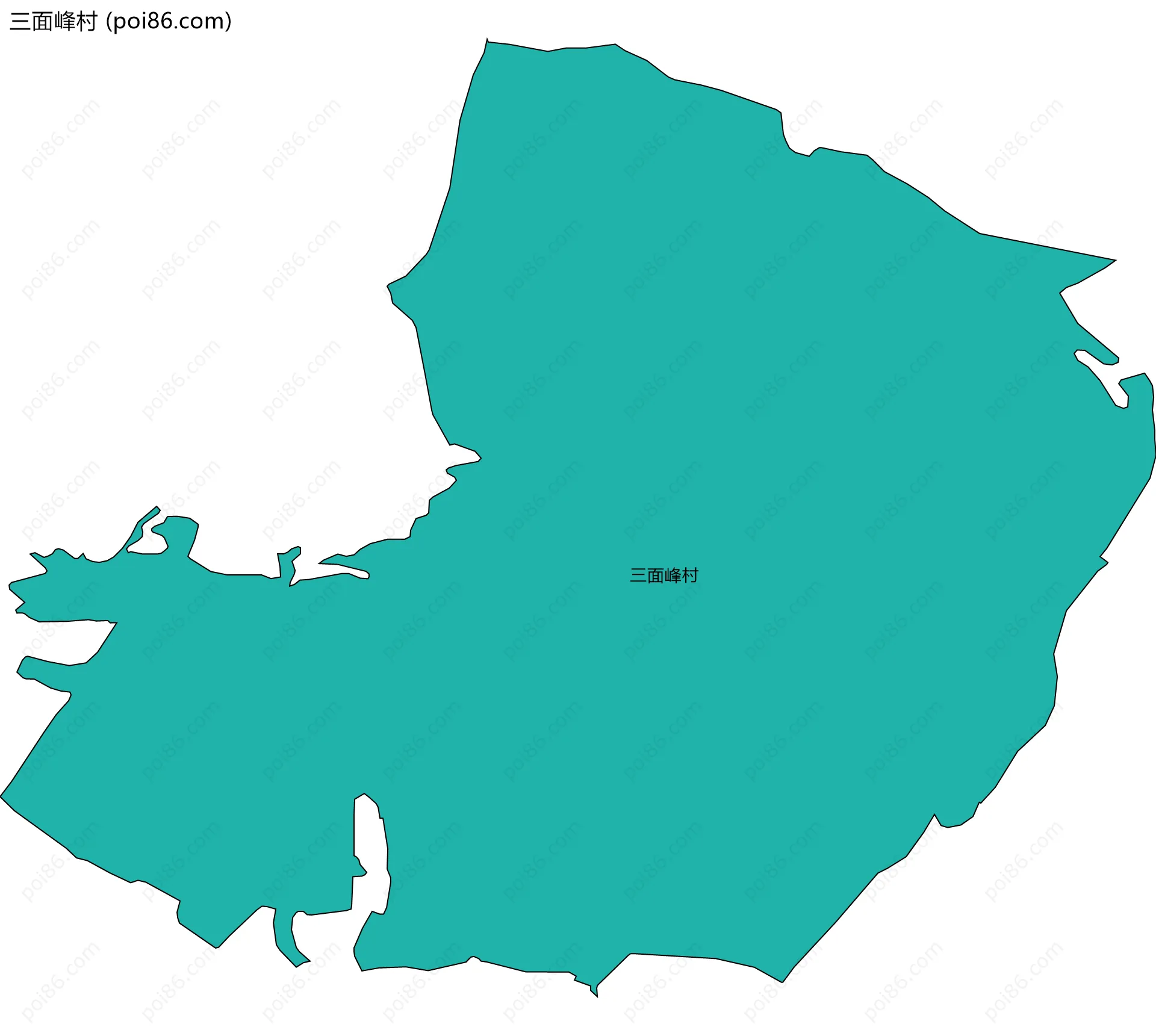 三面峰村边界地图