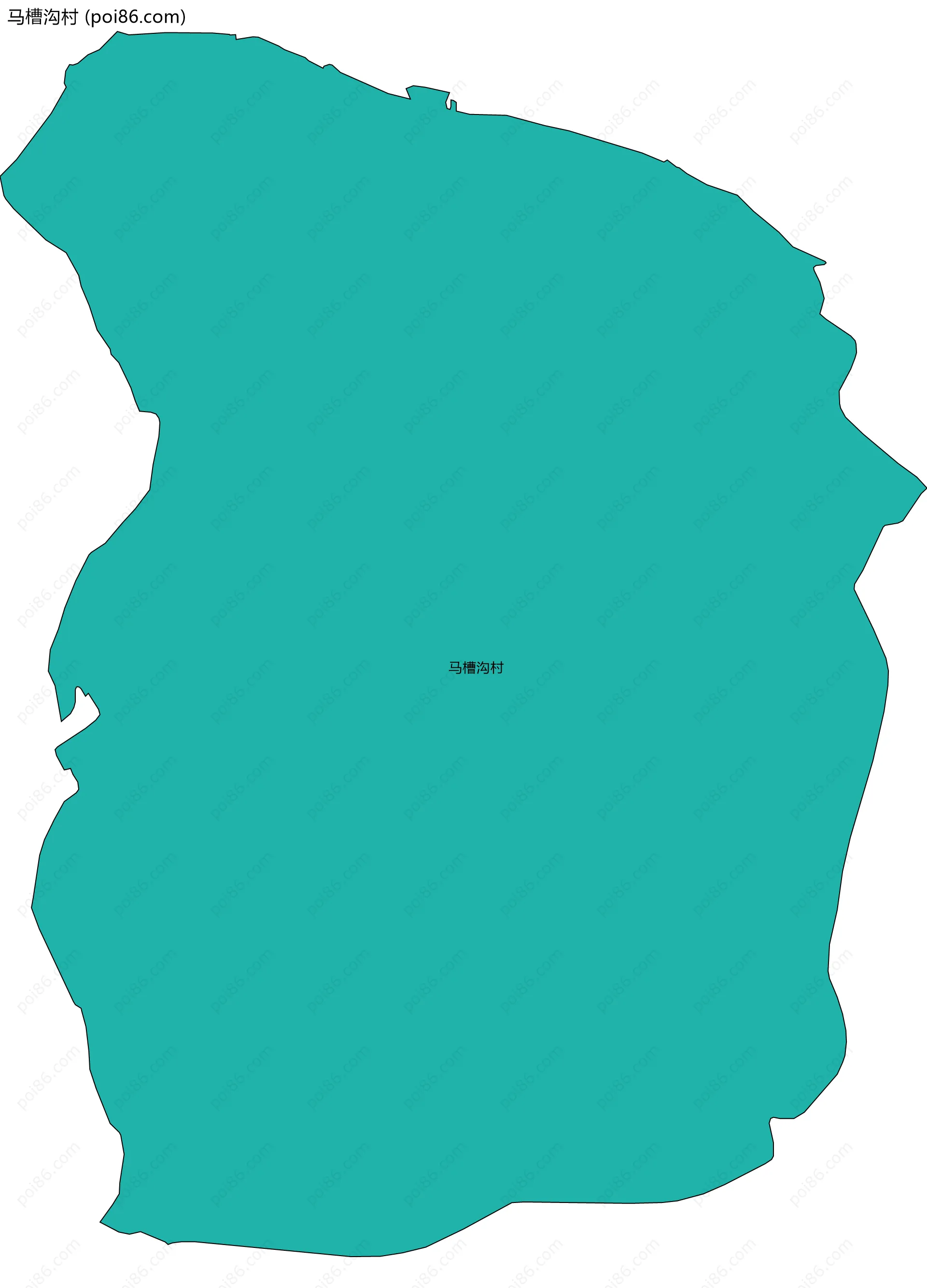 马槽沟村边界地图