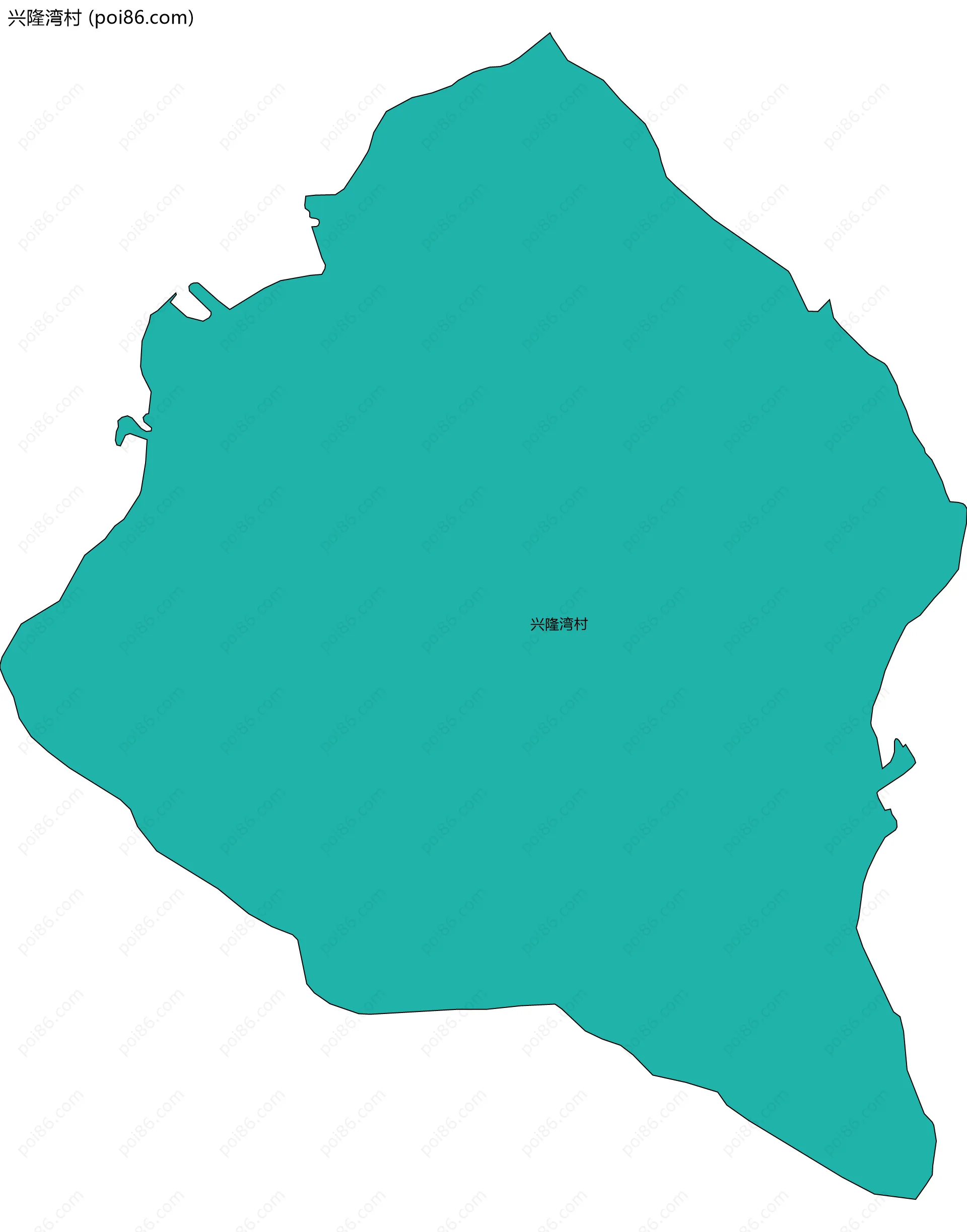 兴隆湾村边界地图