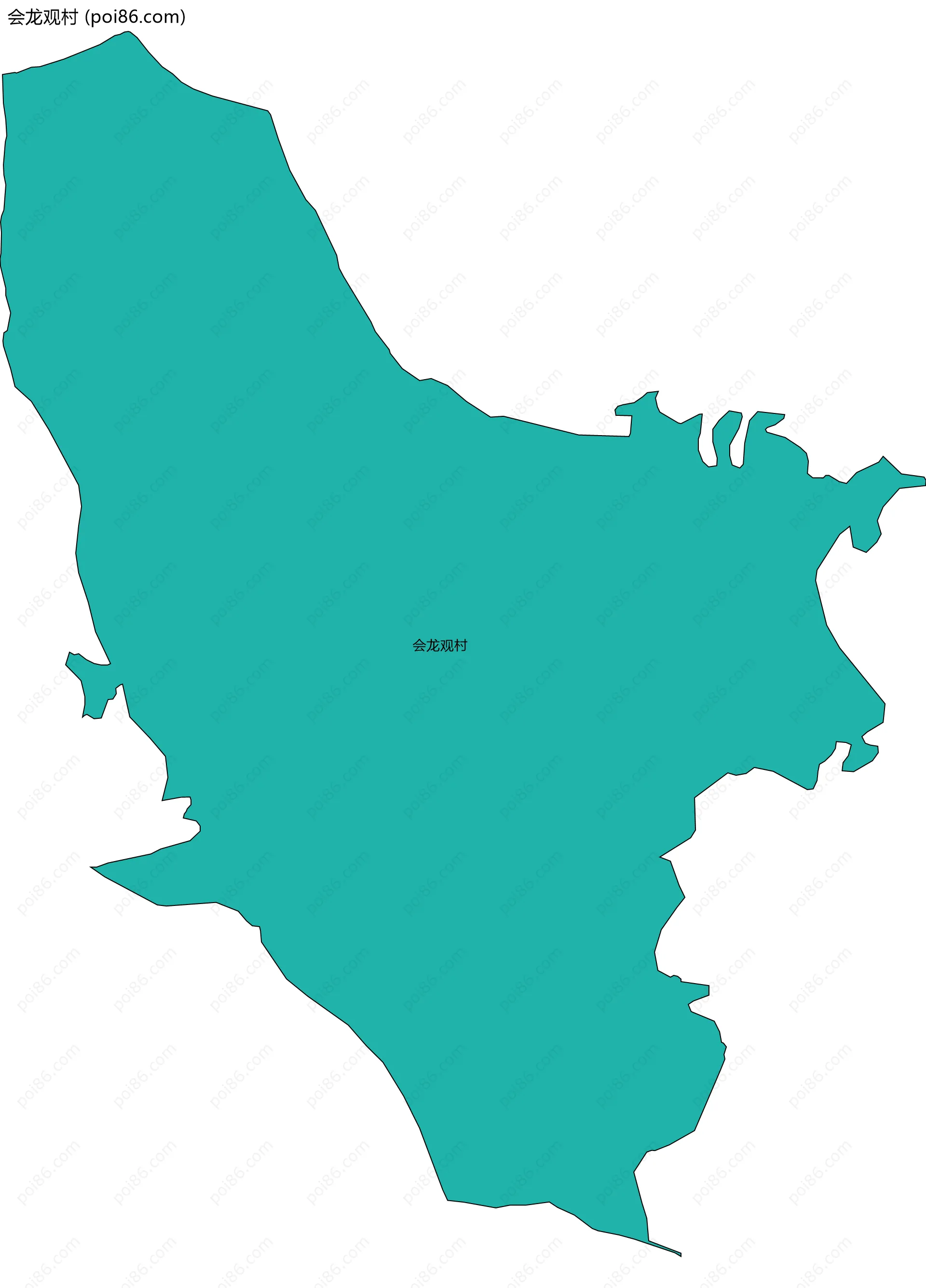 会龙观村边界地图