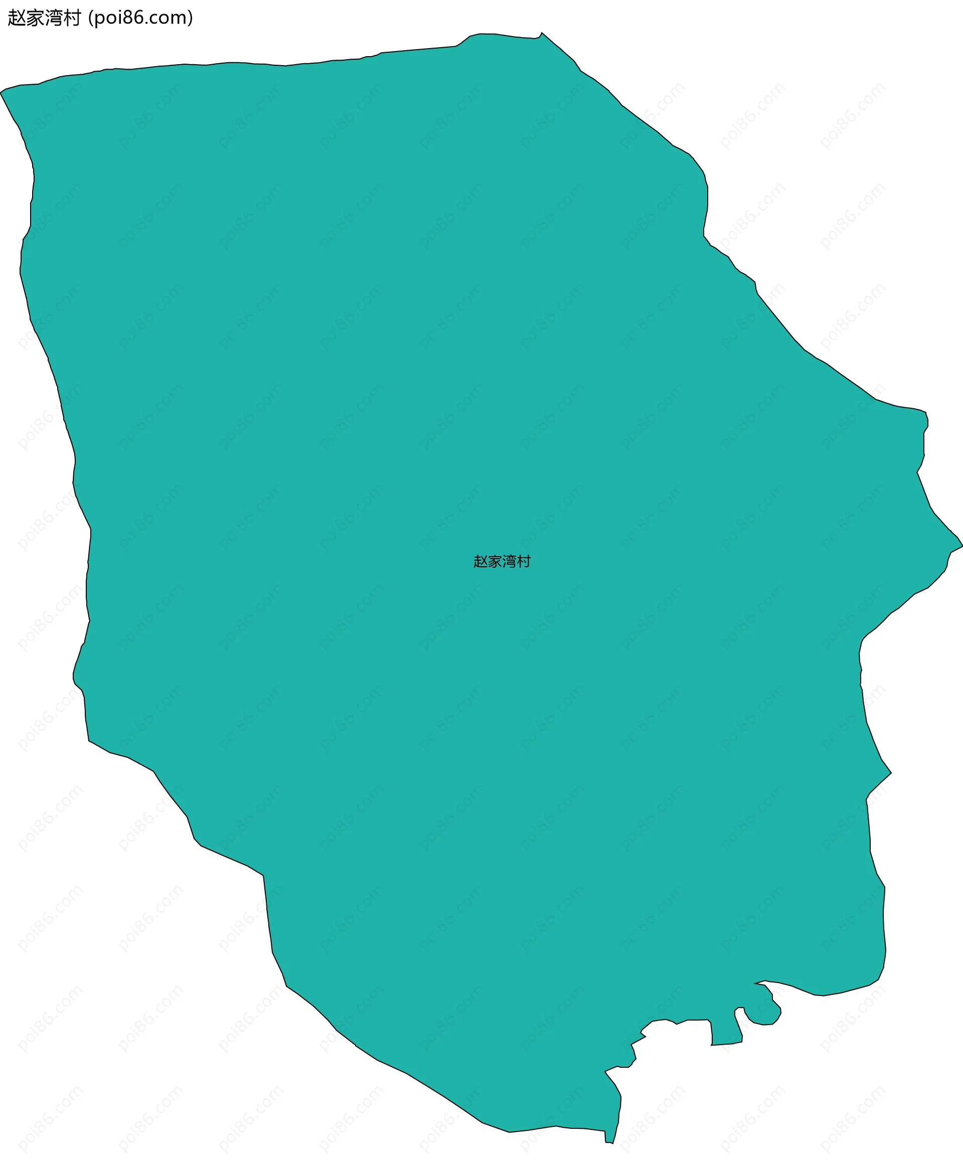 赵家湾村边界地图