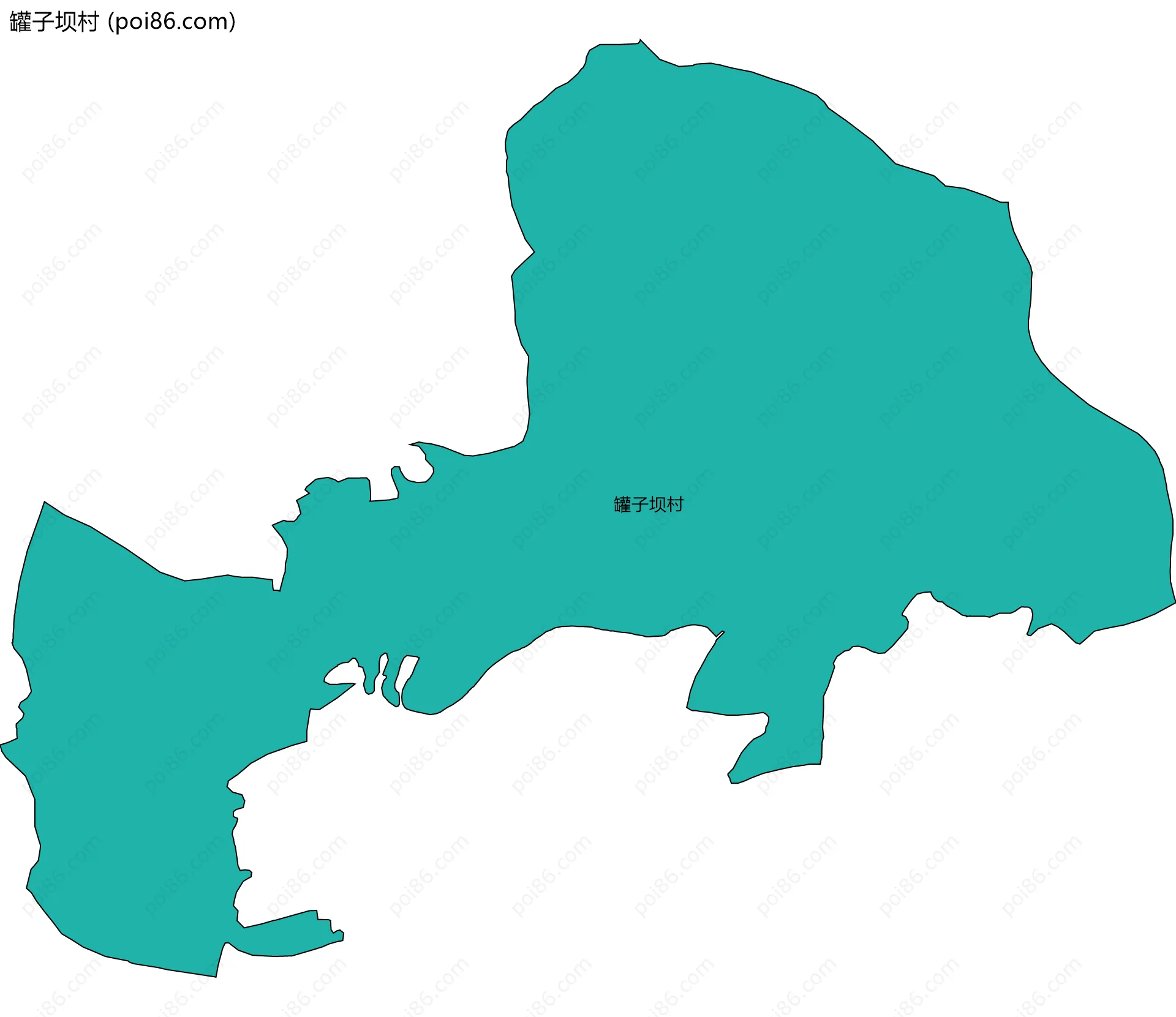 罐子坝村边界地图