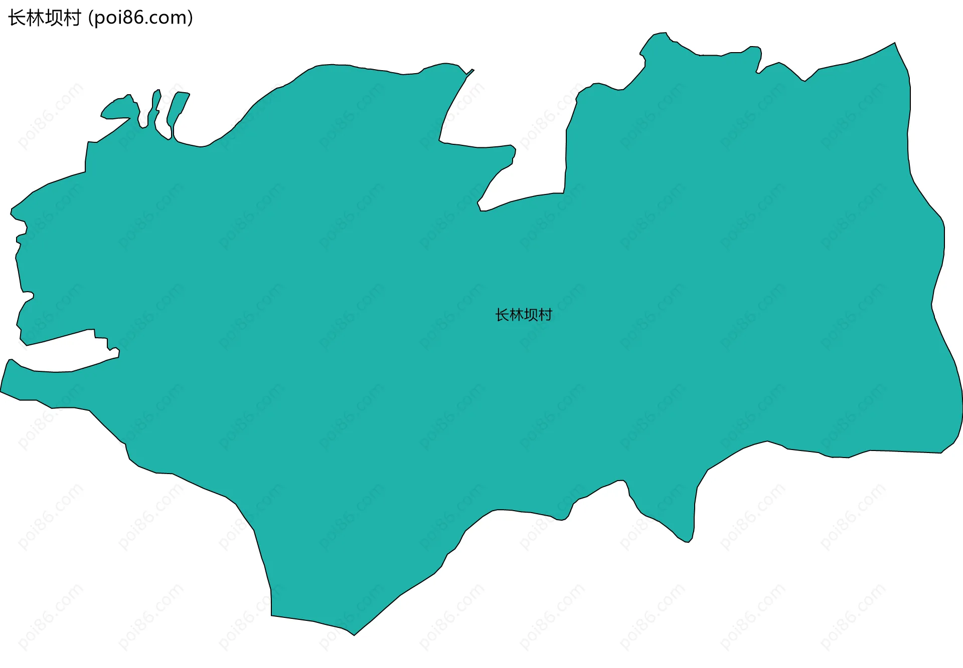 长林坝村边界地图