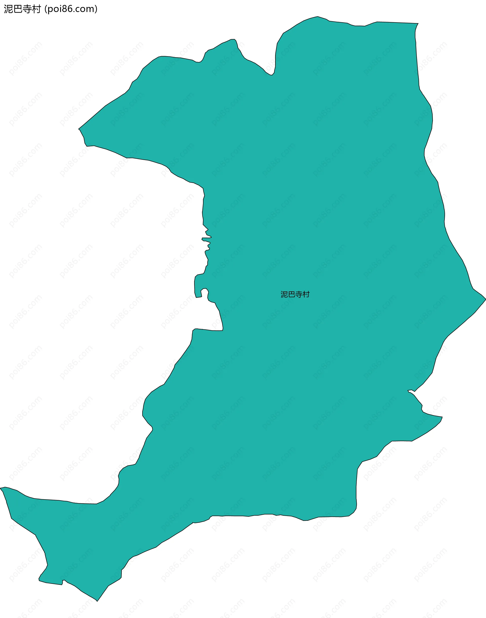 泥巴寺村边界地图